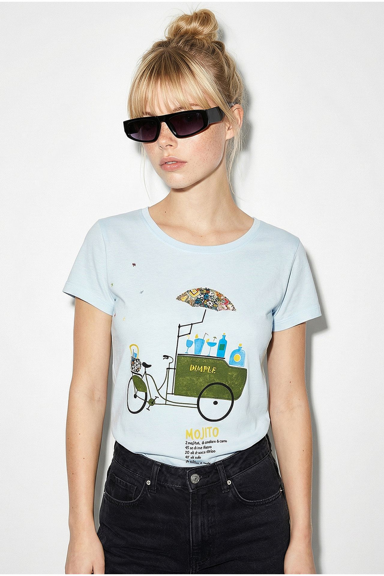 LUCCI Embroidered Printed Crew Neck T-Shirt 1