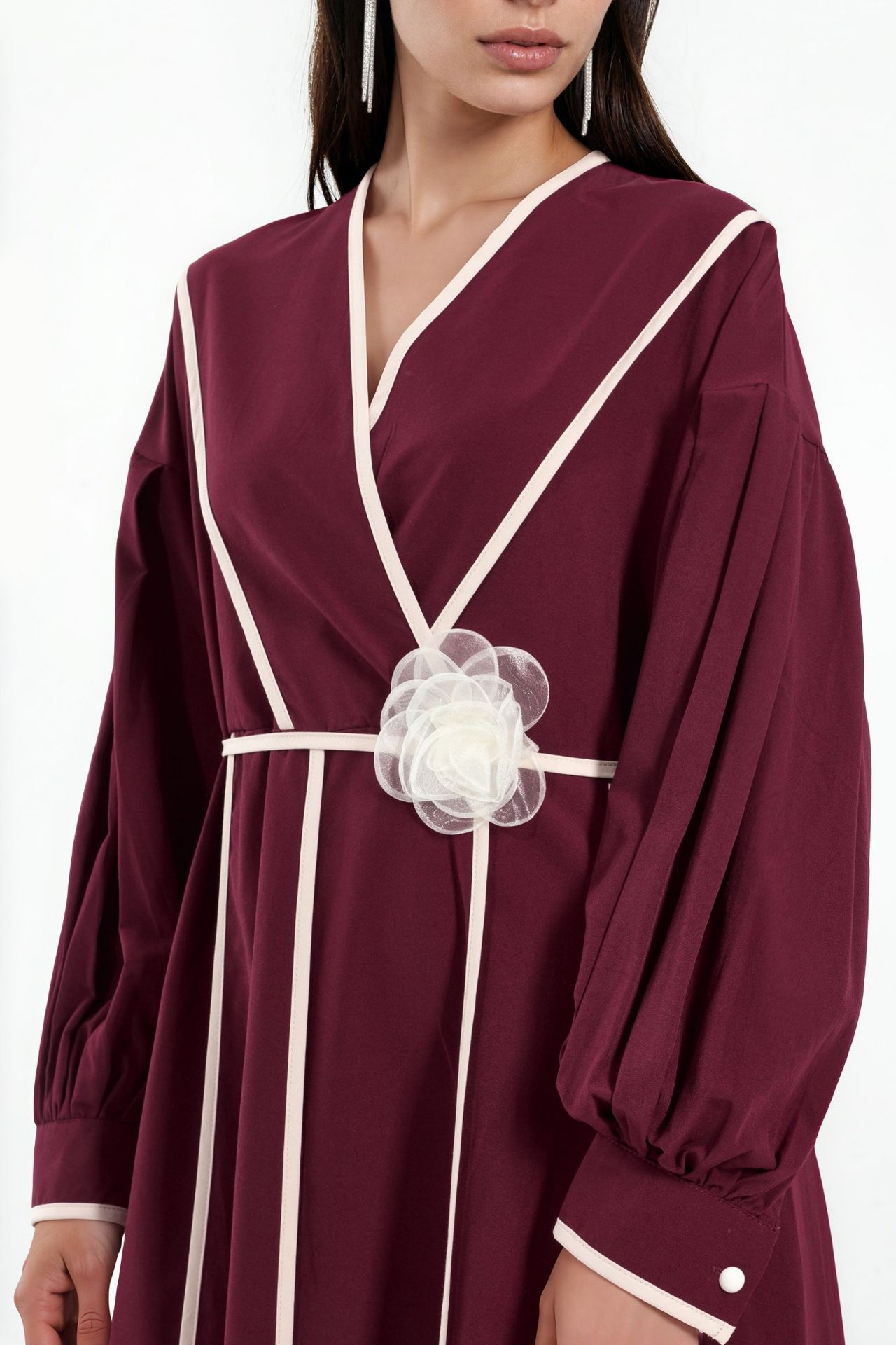 MSN Belted Striped Maxi Dress 4