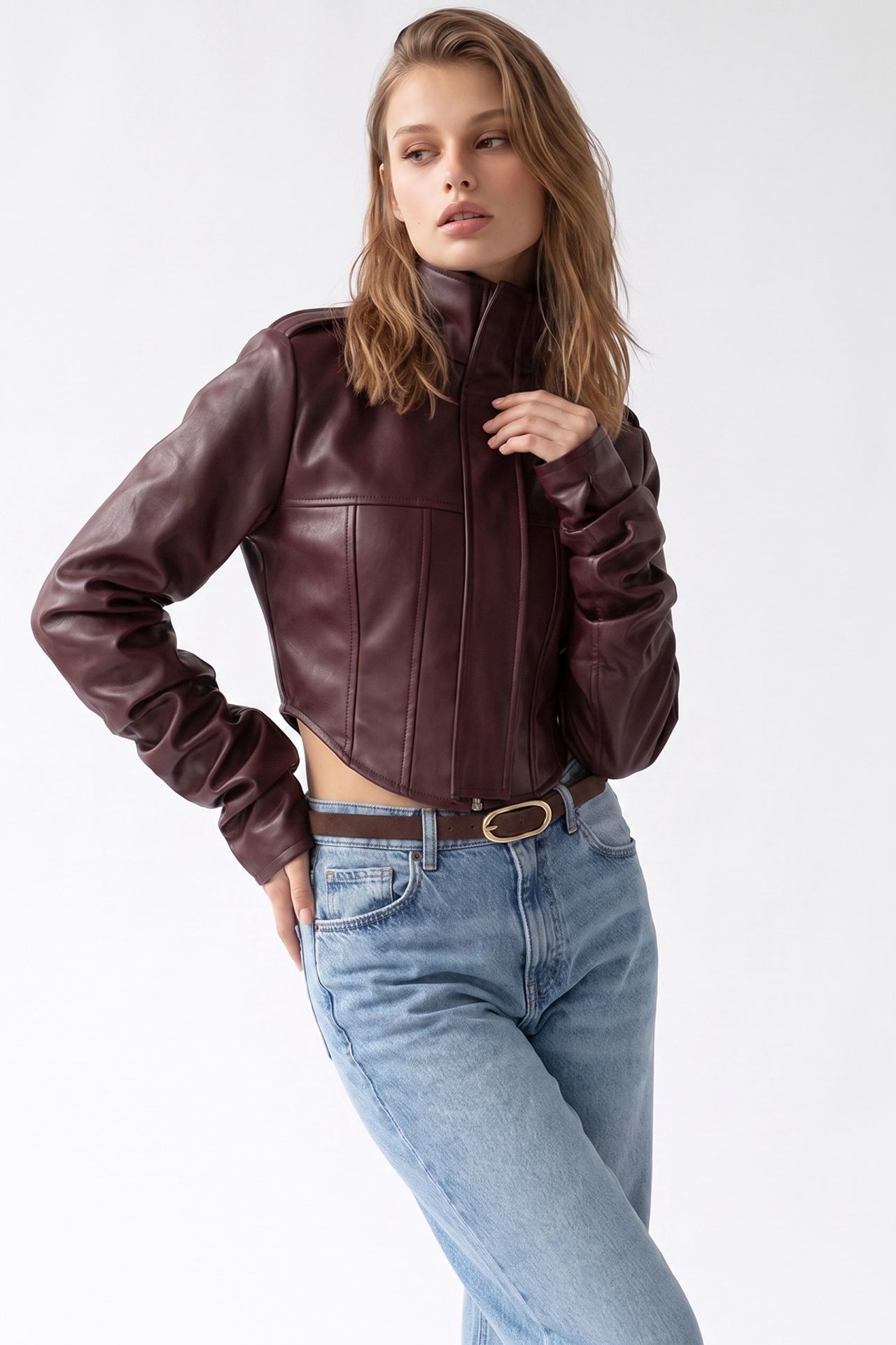 MIXRAY Women's Cotton Blazer