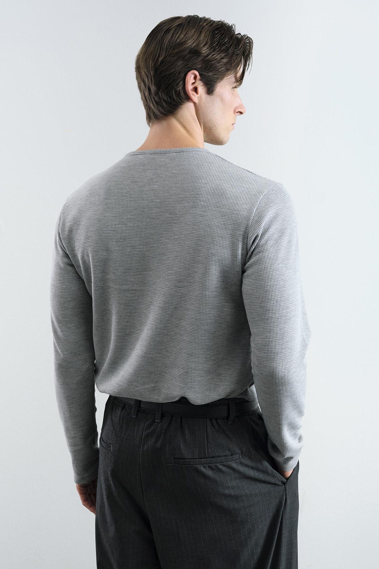 GIESTO Comfort Fit Button Collar Long Sleeve T-Shirt 2