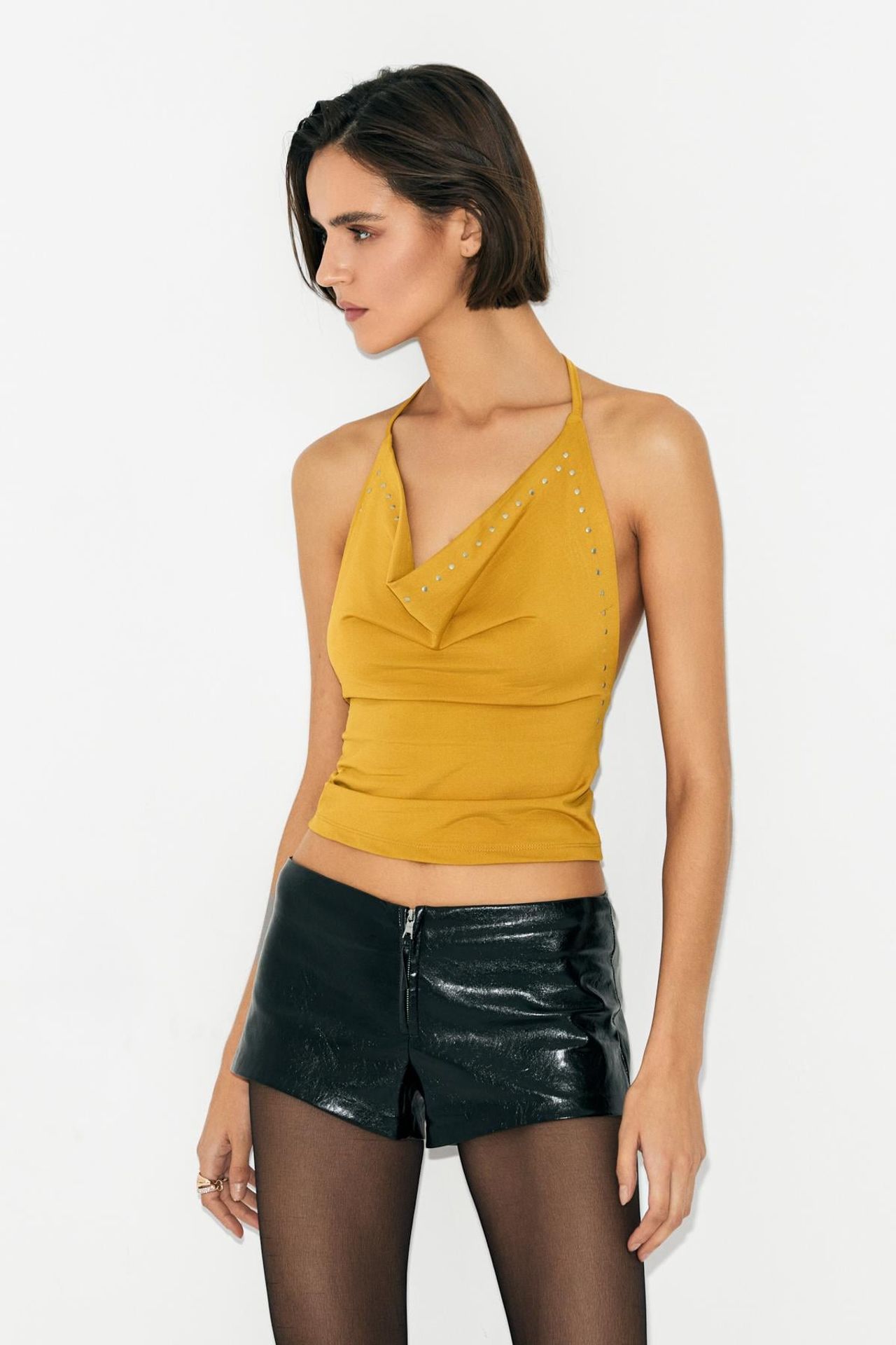 GRIMELANGE Cowl Neck Halterneck Tie Blouse 5