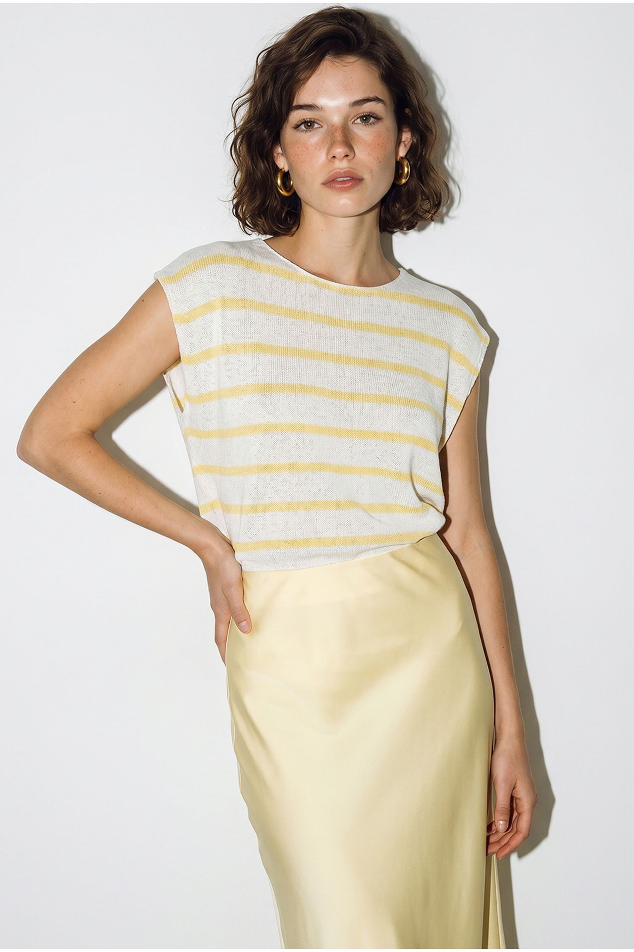 LUCCI Striped Boat Neck Knit Top 3