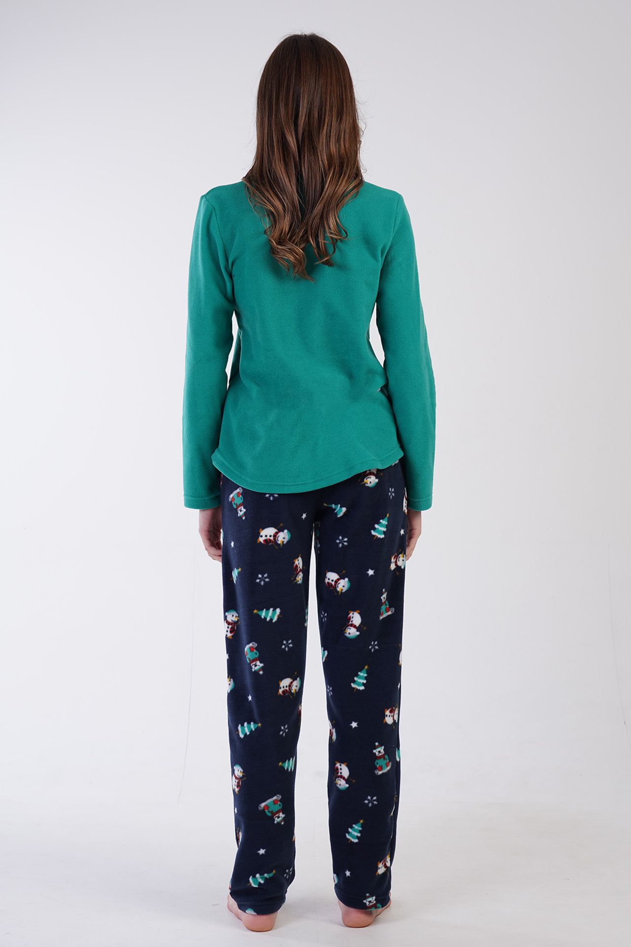 YAKE Baskılı Rahat 2 Parçalı Pijama Takımı 4