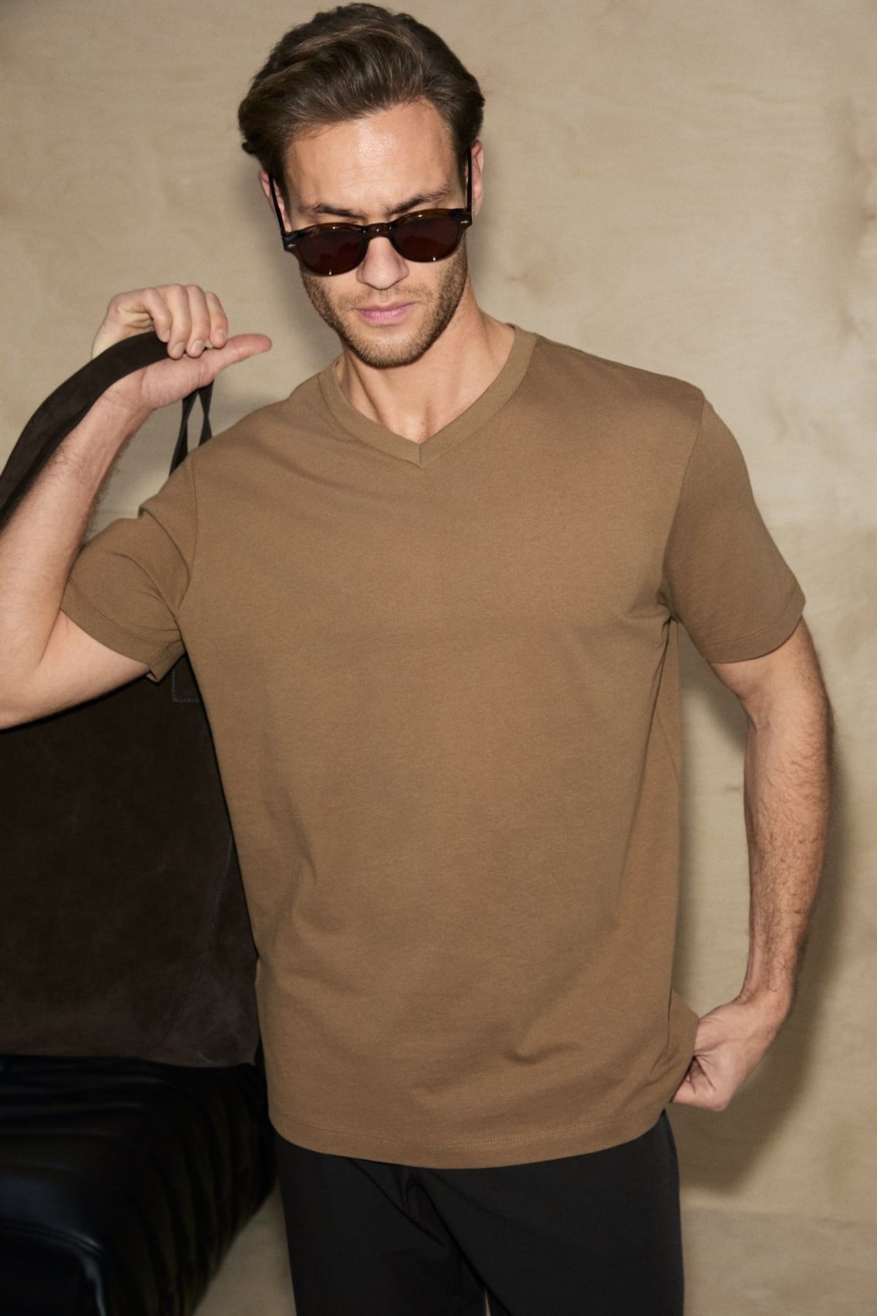 GRIMELANGE V-Neck Regular Short Sleeve T-Shirt 2