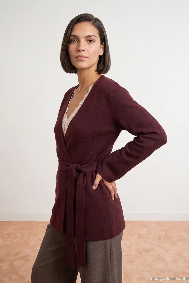 DILVIN Women's Acrylic Wool Blend Cardigan