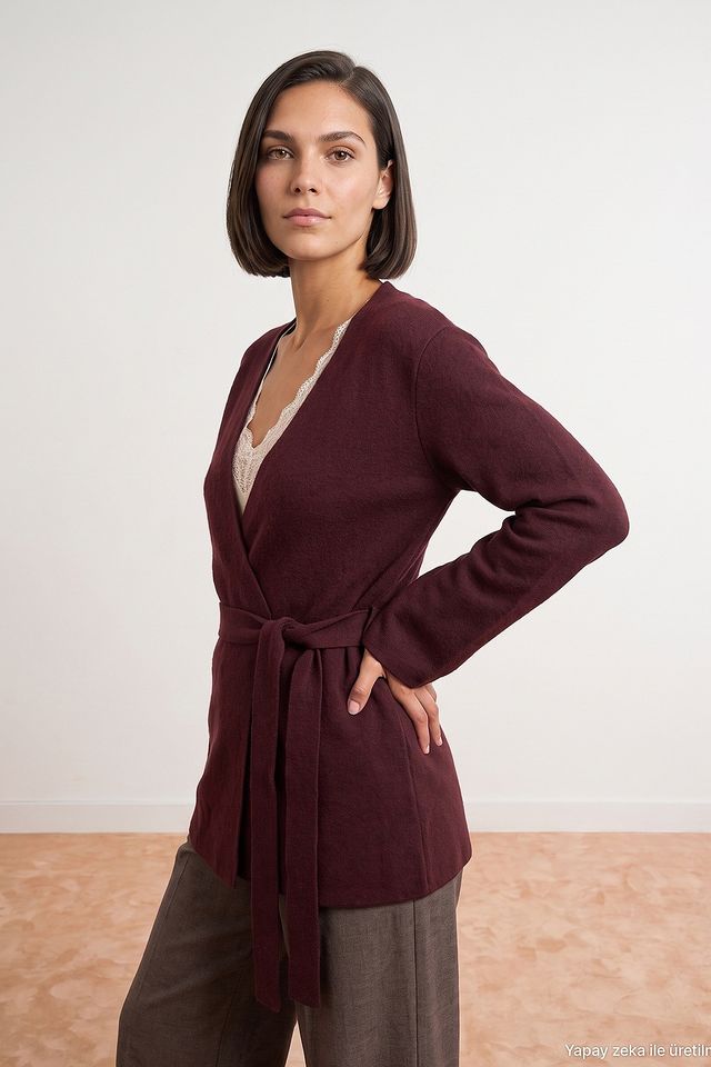 DILVIN Women's Acrylic Wool Blend Cardigan