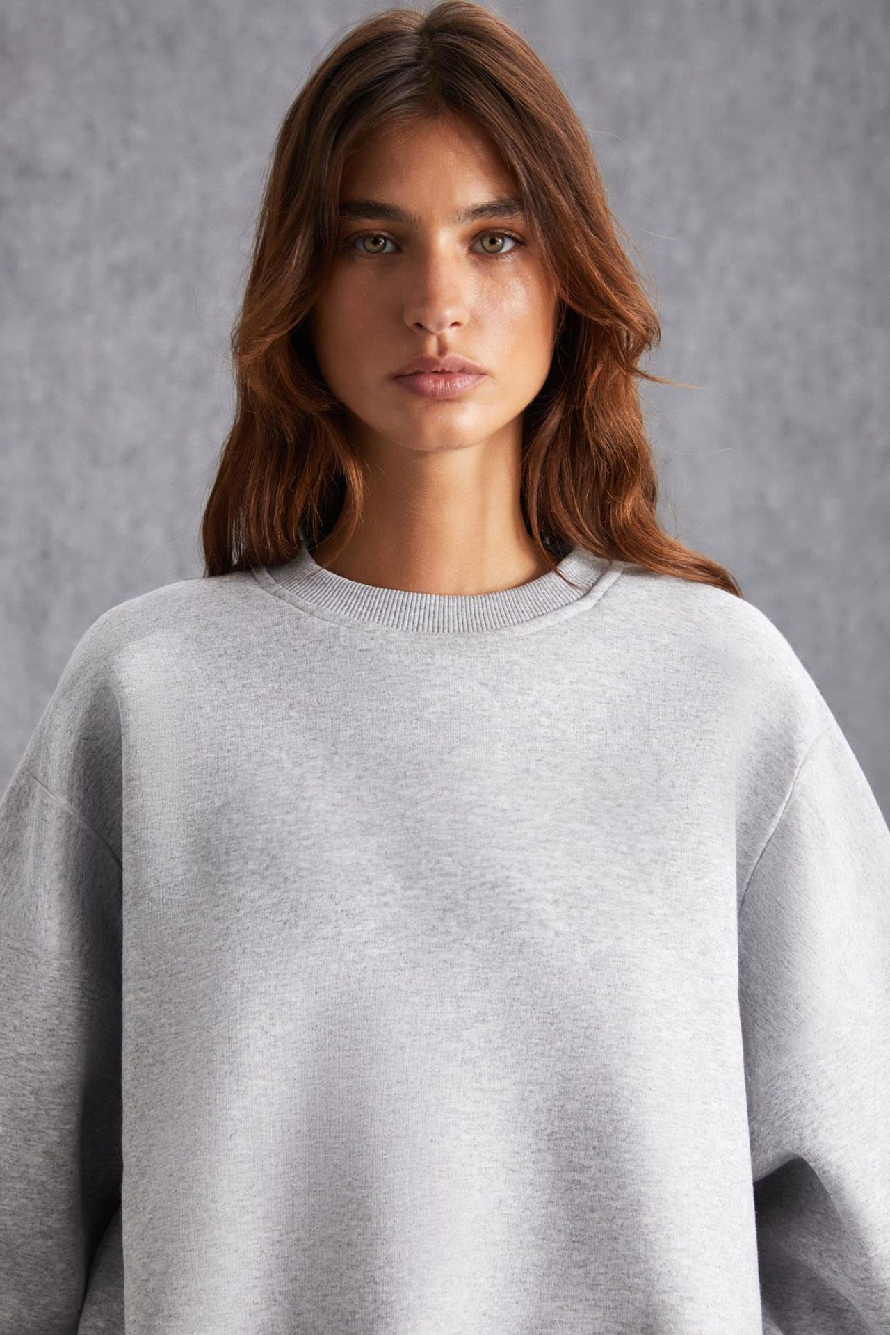 GRIMELANGE Geniş Kesimli Fitilli Bisiklet Yaka Sweatshirt 3