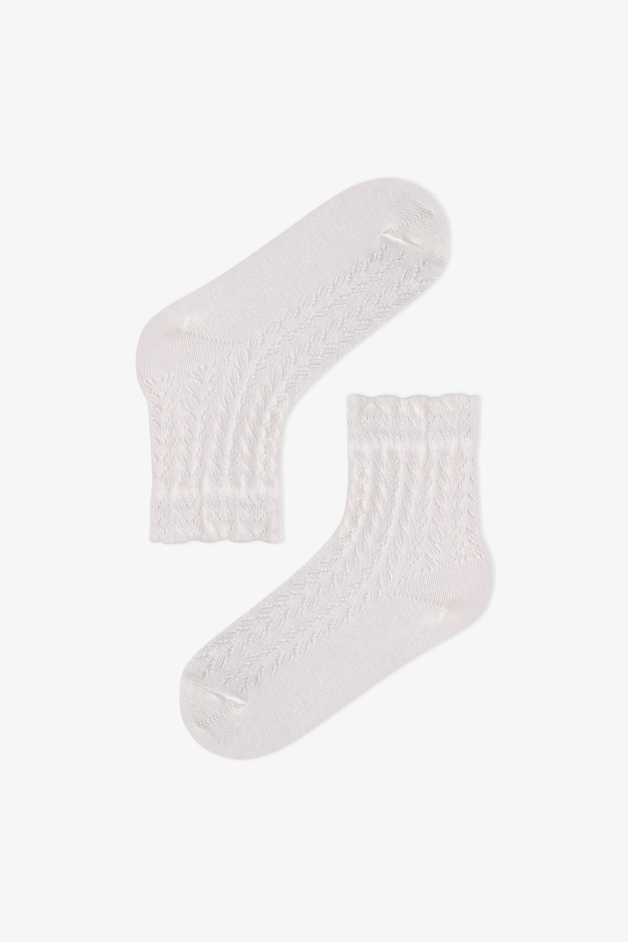 PENTI Girls' Angel Lace Cotton Pair Ankle Socks 2