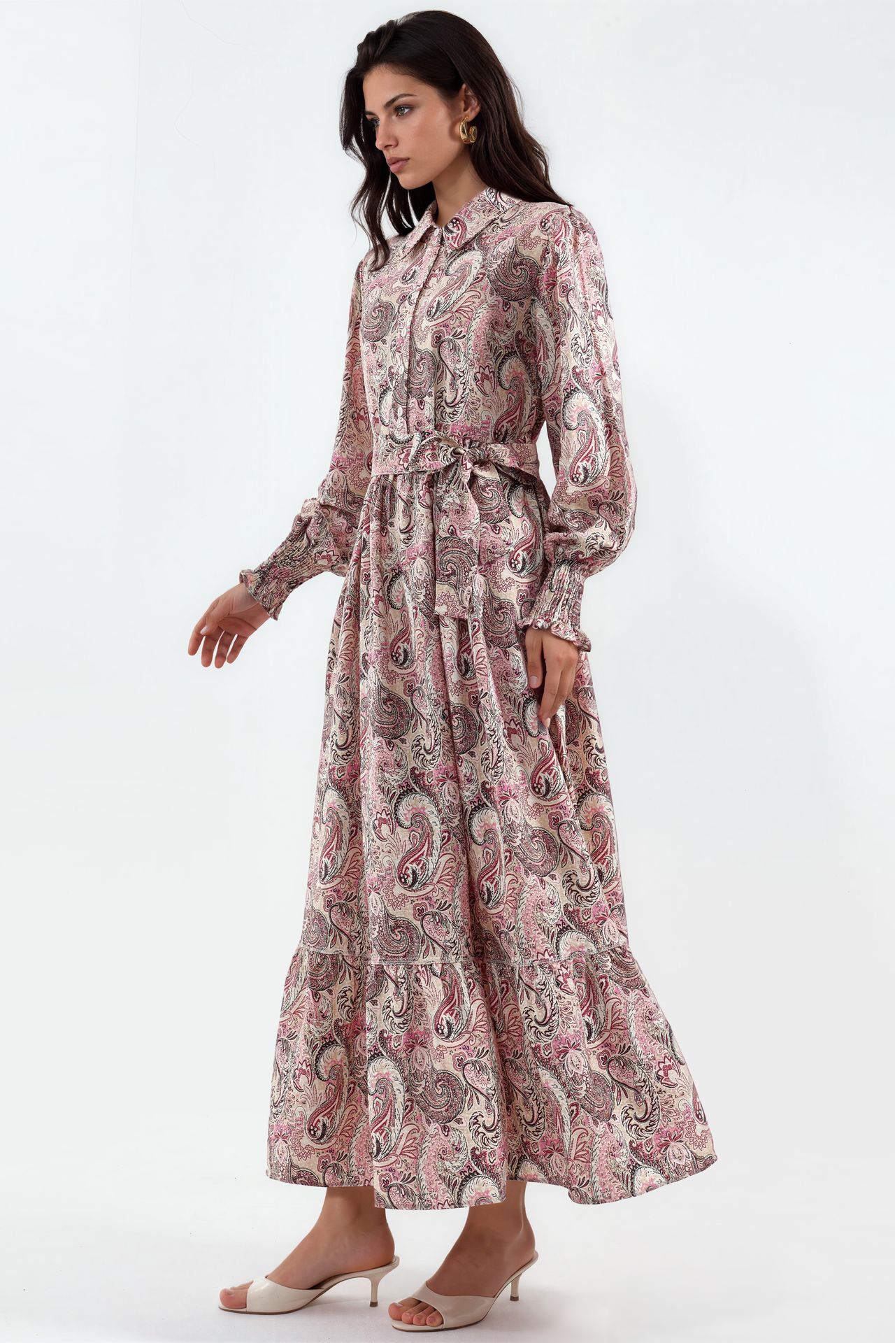 BDART Paisley Belted Midi Shirt Dress 2