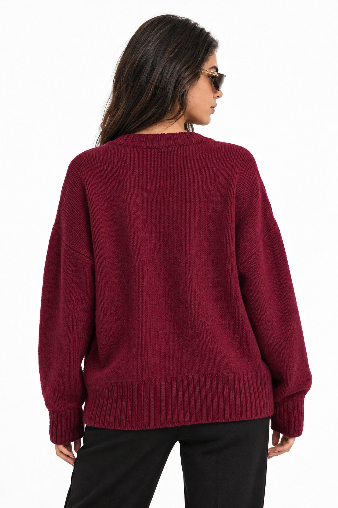 Mixray Buttoned V-Neck Ribbed Knit Cardigan 3