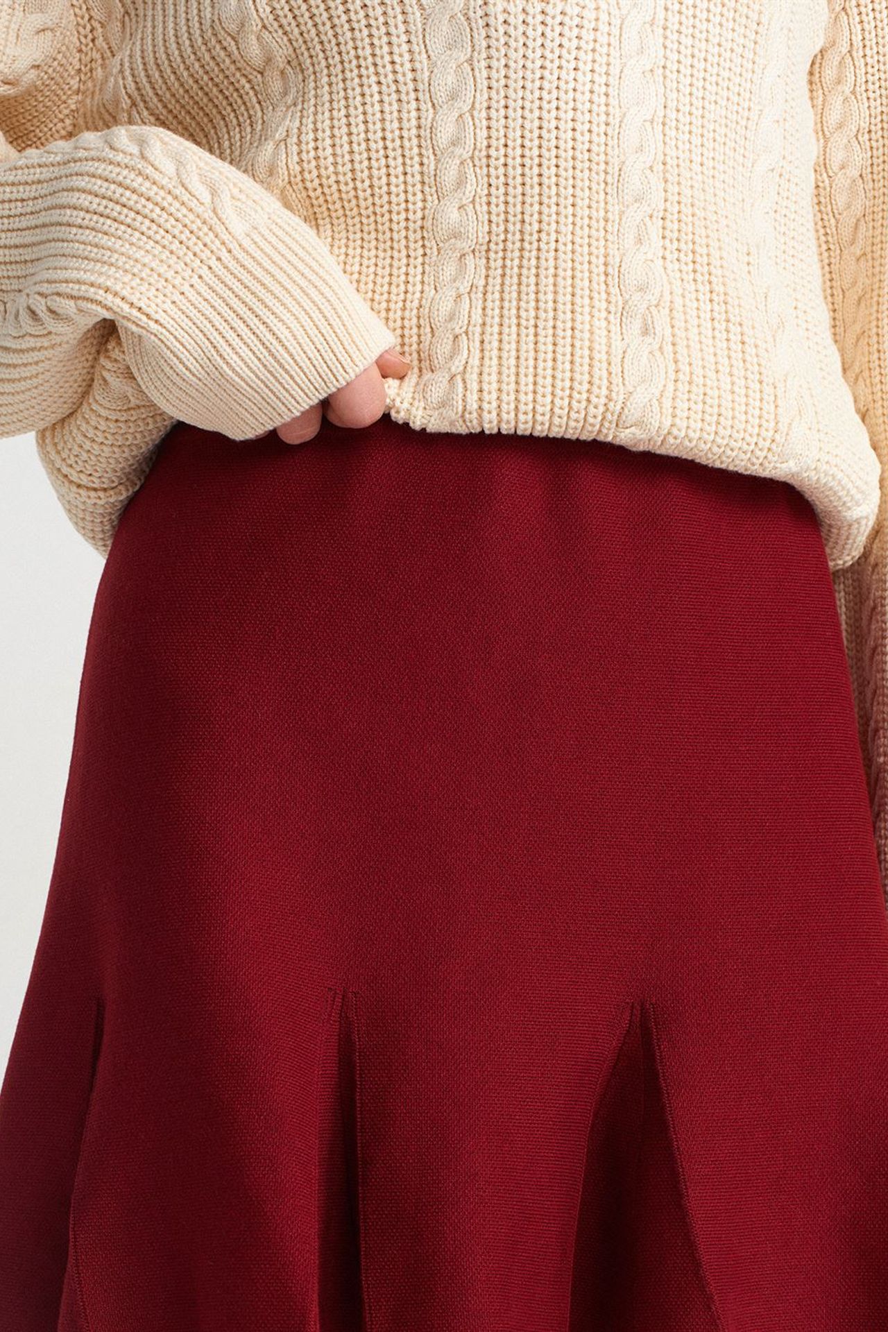 DILVIN High-Waist Ribbed Mini Skirt 4