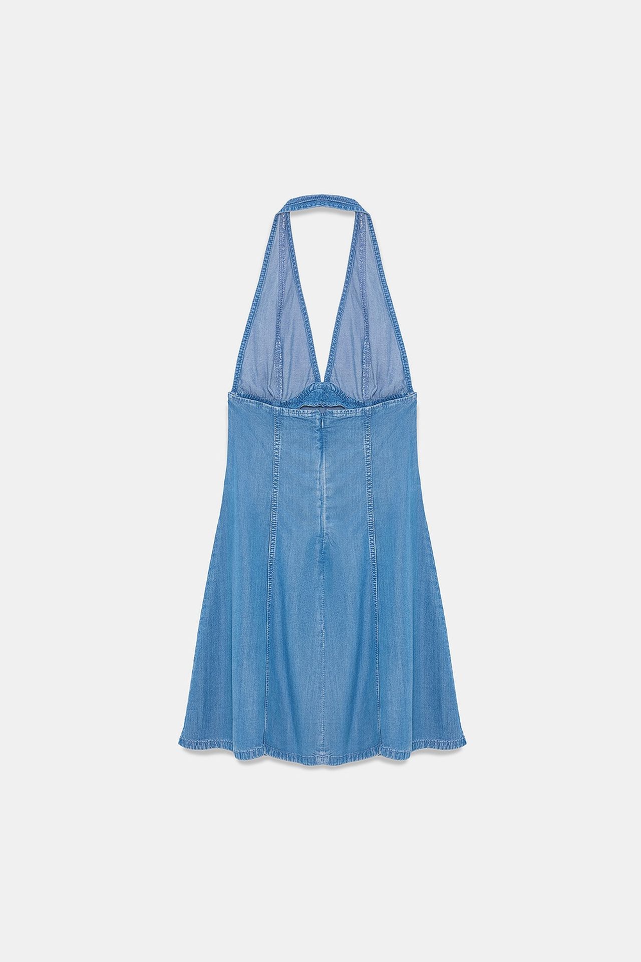 DILVIN Tencel Halter Mini Dress 6