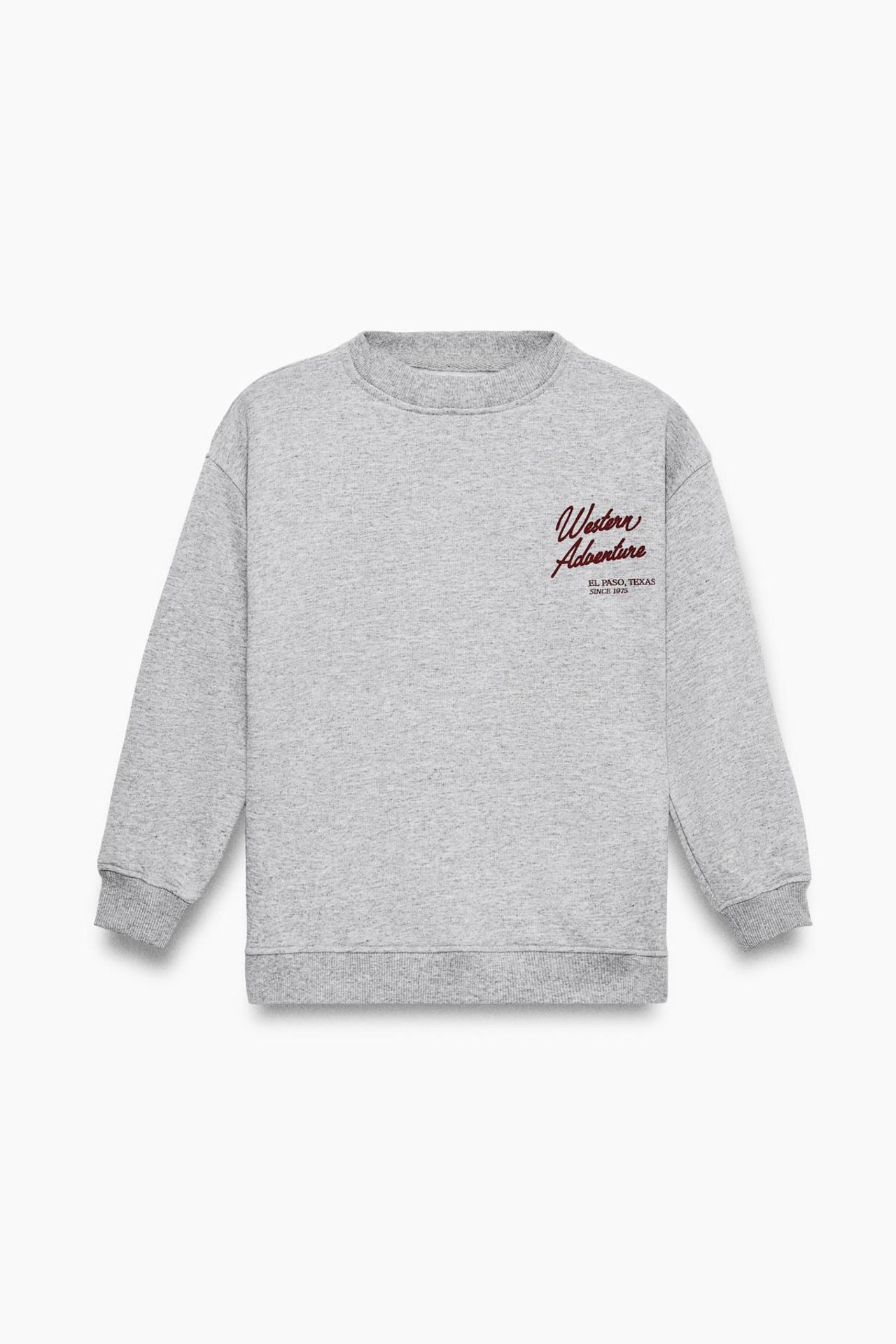 GRIMELANGE Bisiklet Yaka Yazı Baskılı Sweatshirt 1