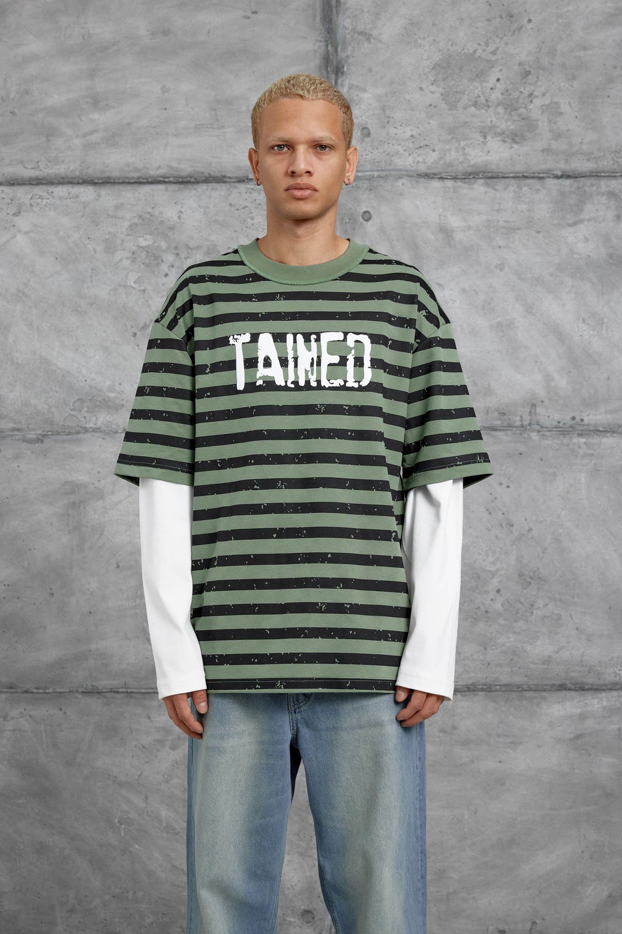 NOMARC Bol Çizgili Bisiklet Yaka Sweatshirt 1