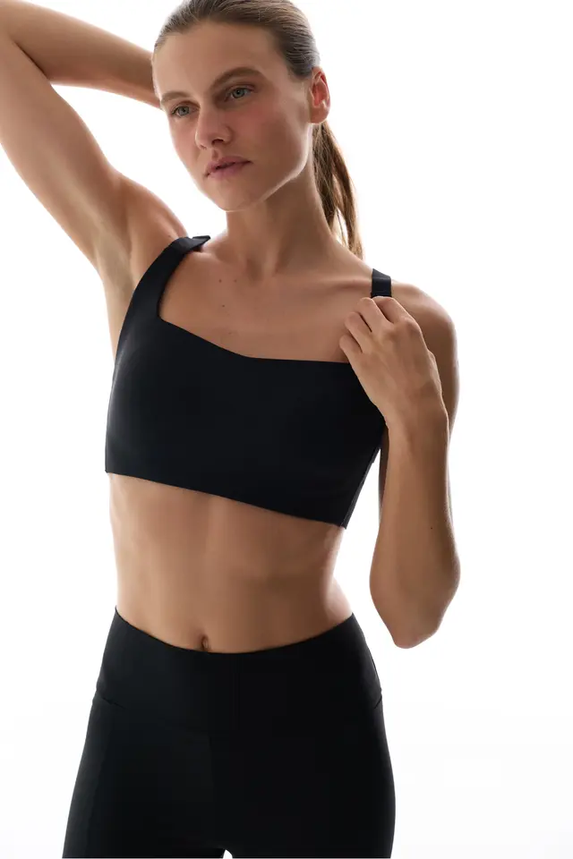 PENTI Medium Support Cross Back Detail Non-Slip Strap Cross Back Sports Bra
