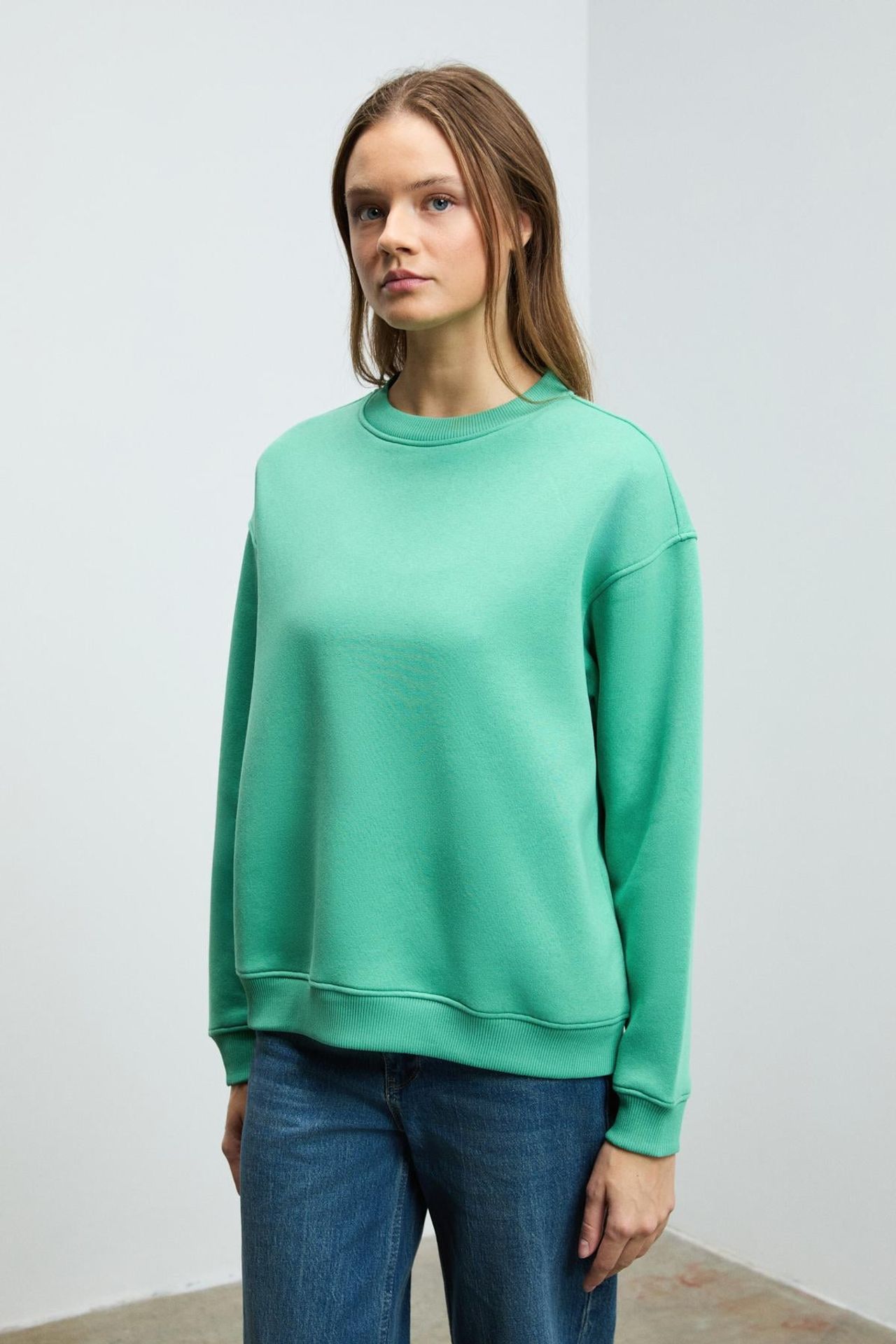 GRIMELANGE Bol Kesimli Bisiklet Yaka Sweatshirt 3