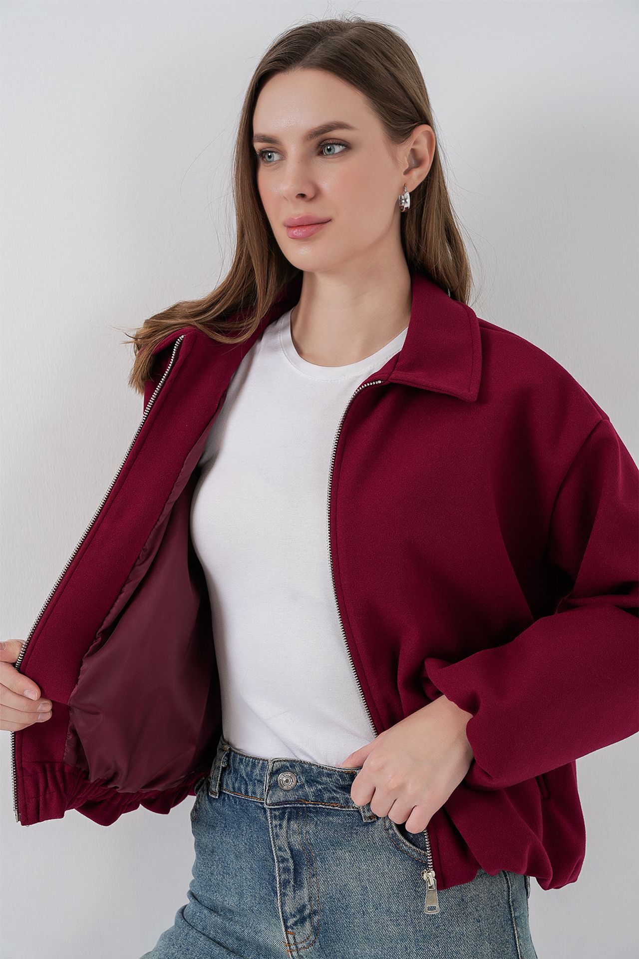 BDART Zippered Bomber Jacket with Pockets