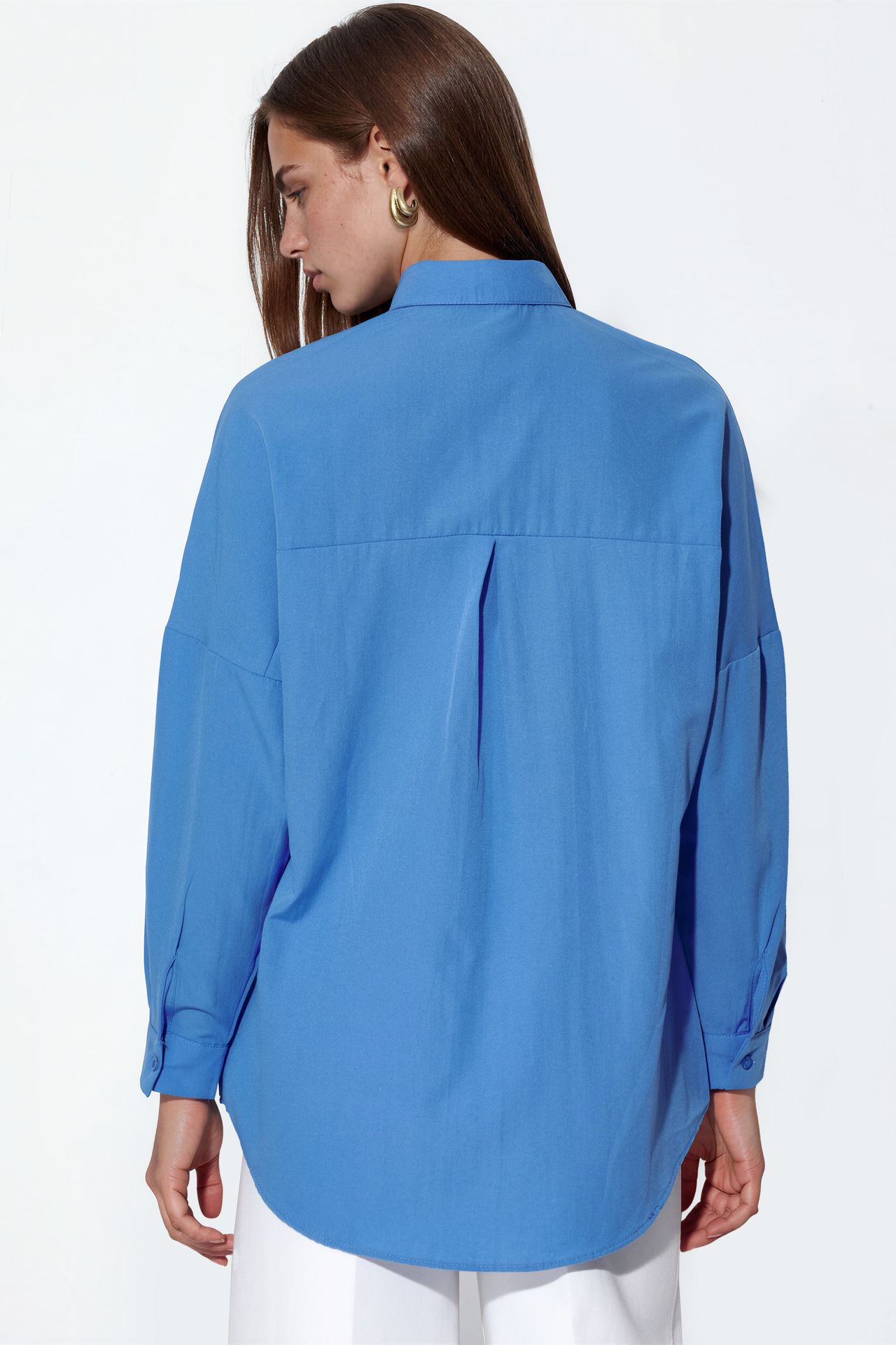 BDART Oversized Patterned Poplin Shirt With Button Closure 3