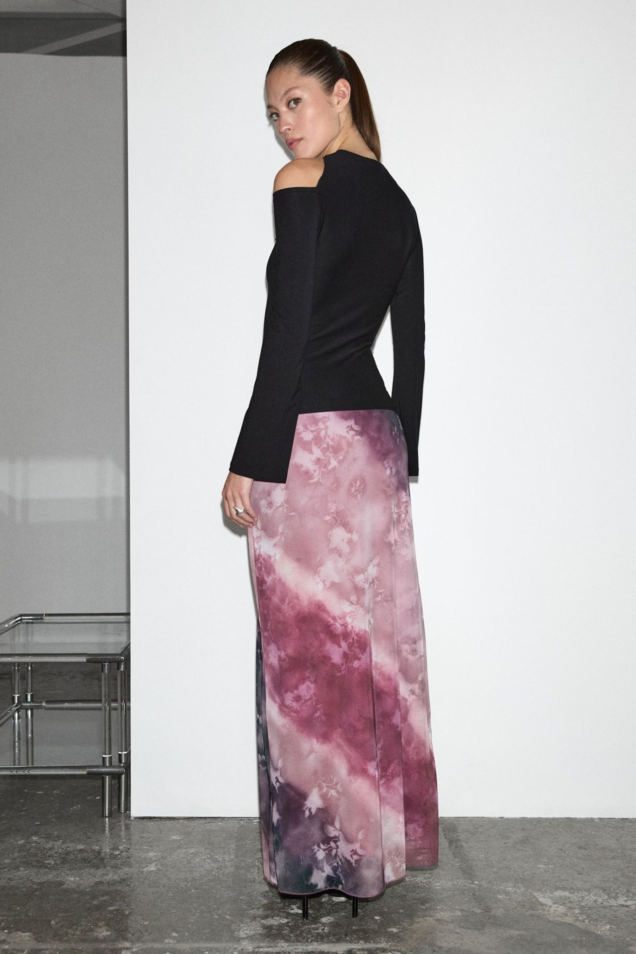 GRIMELANGE High Waist Leopard Maxi Skirt 3