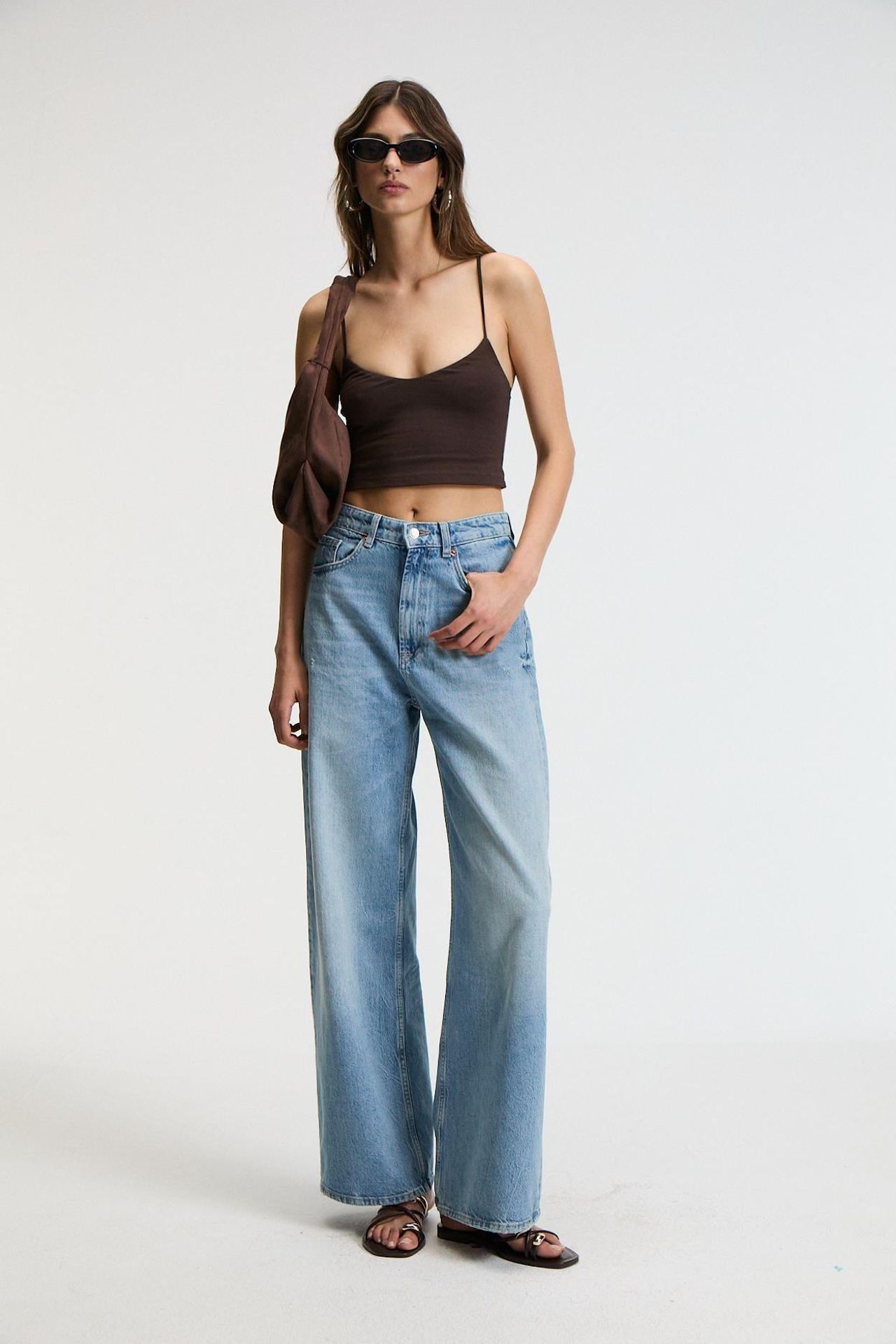 GRIMELANGE Slim Fit U Neck Crop Top 4