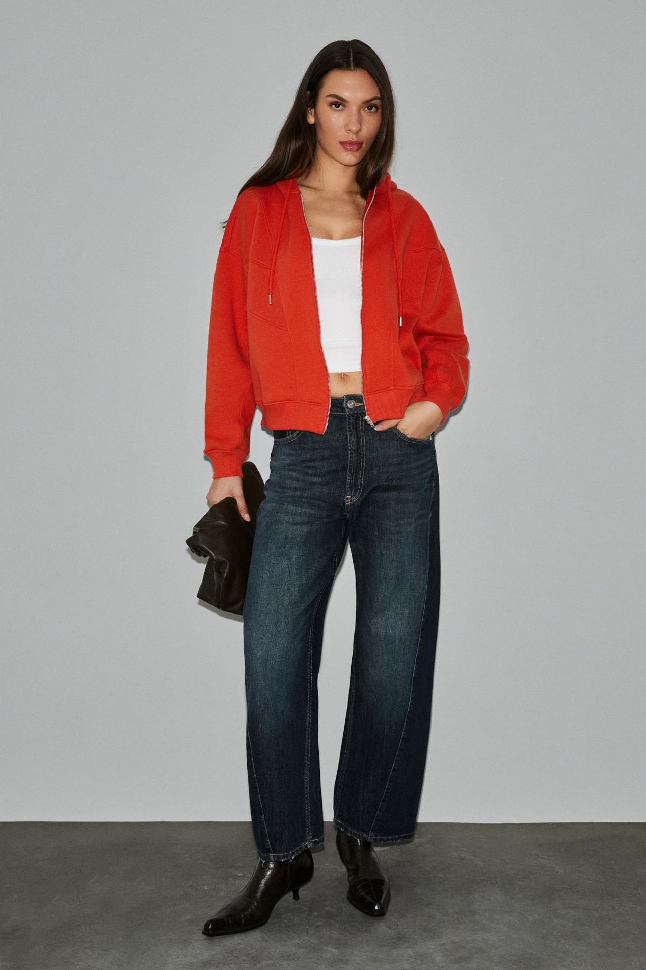 GRIMELANGE Hooded Oversized Zip Sweatshirt 1
