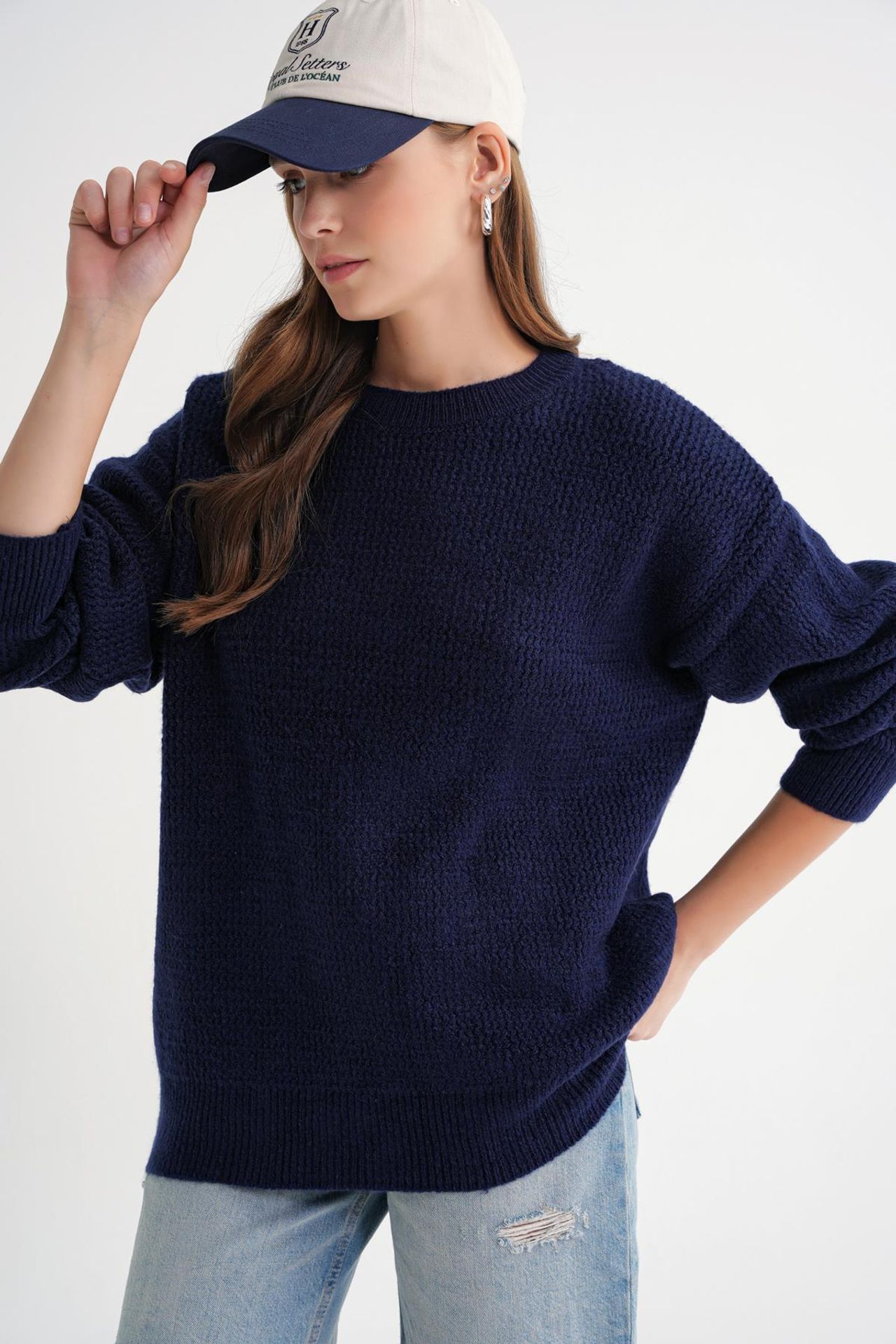 Mixray Long Sleeve Ribbed Knit Sweater 4