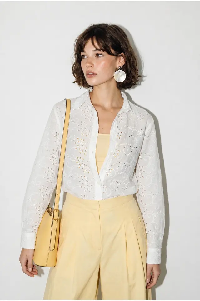 LUCCI Embroidered Relaxed-fit Woven Shirt