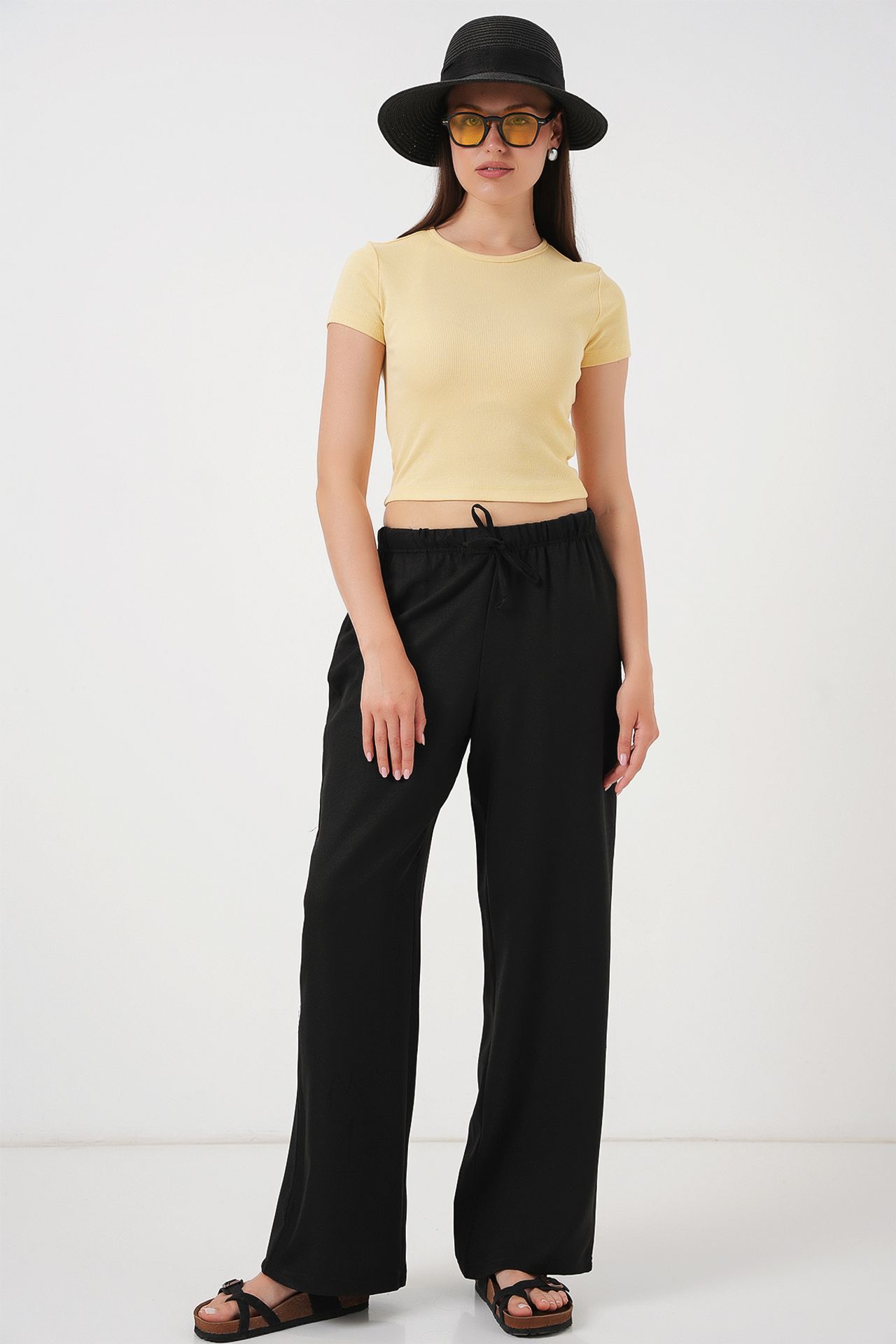 BDART Wide Leg Relaxed Pants with Drawstring 3