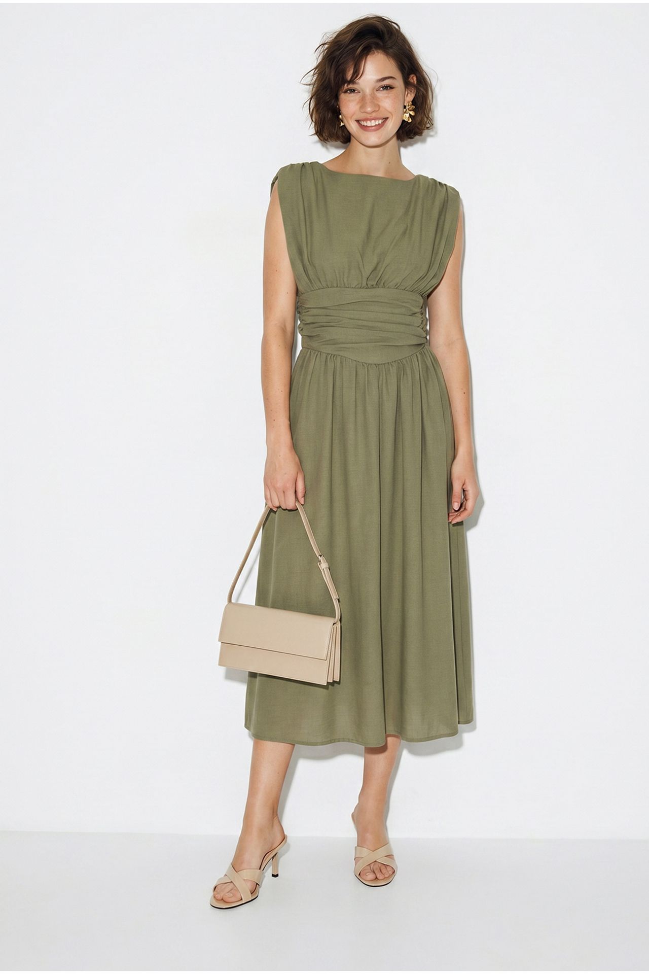 LUCCI Women's Sleeveless A-Line Midi Dress 1