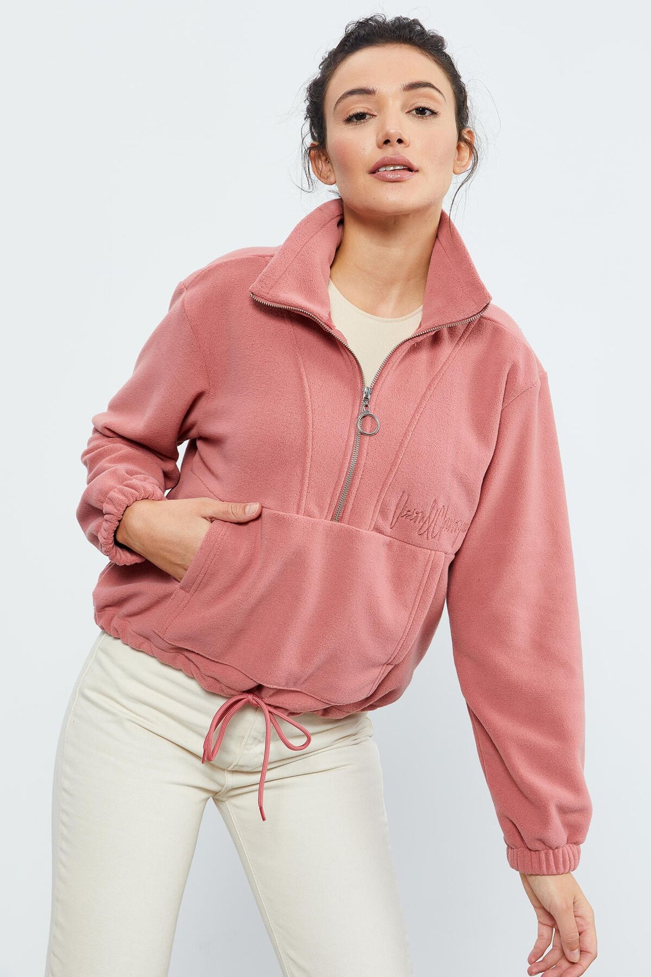 TOMMY Oversized Half-zip Plush Sweatshirt 2