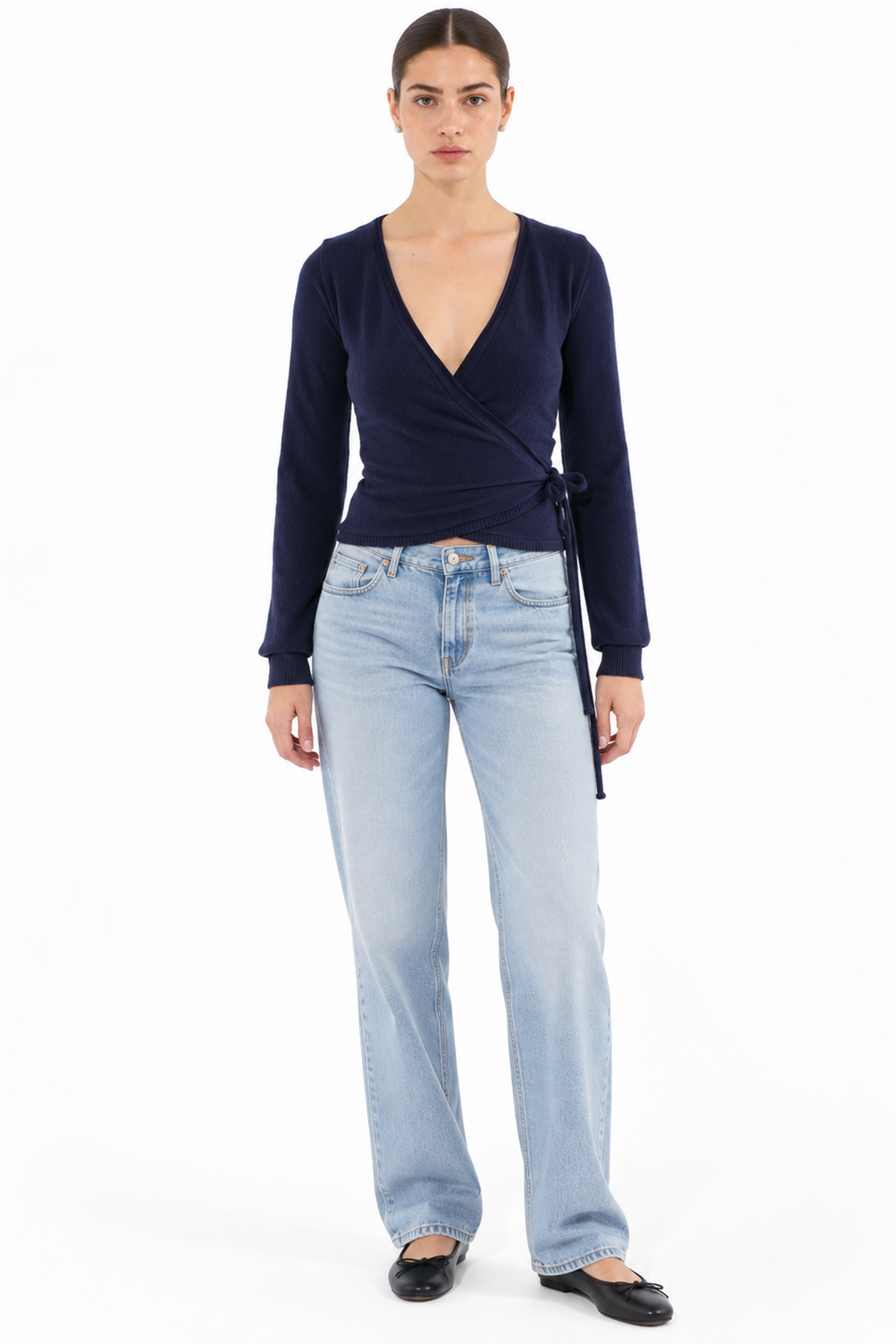 BUSEM Belted Ribbed Knit Cardigan 2