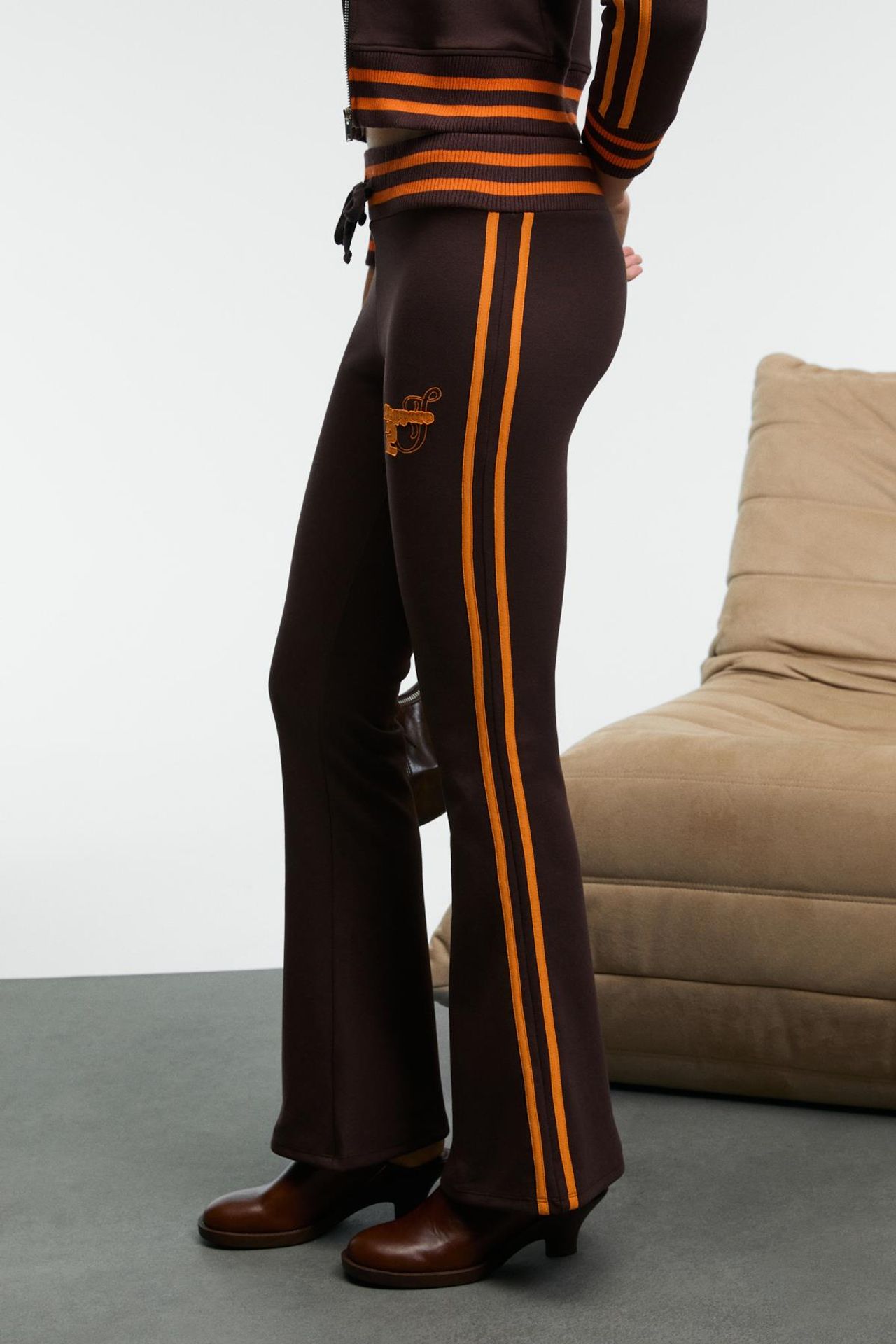 GRIMELANGE Striped Flare Leg Sweatpants 3