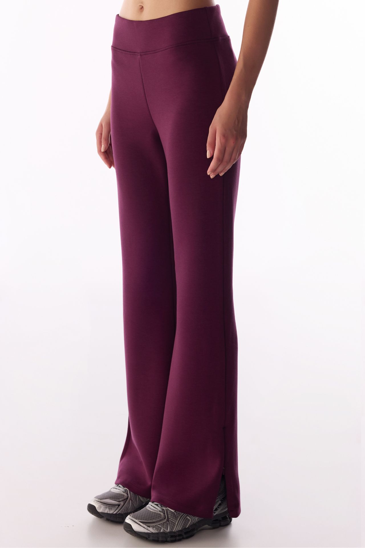 PENTI Silky Touch Flared Pants With Leg Detail 1