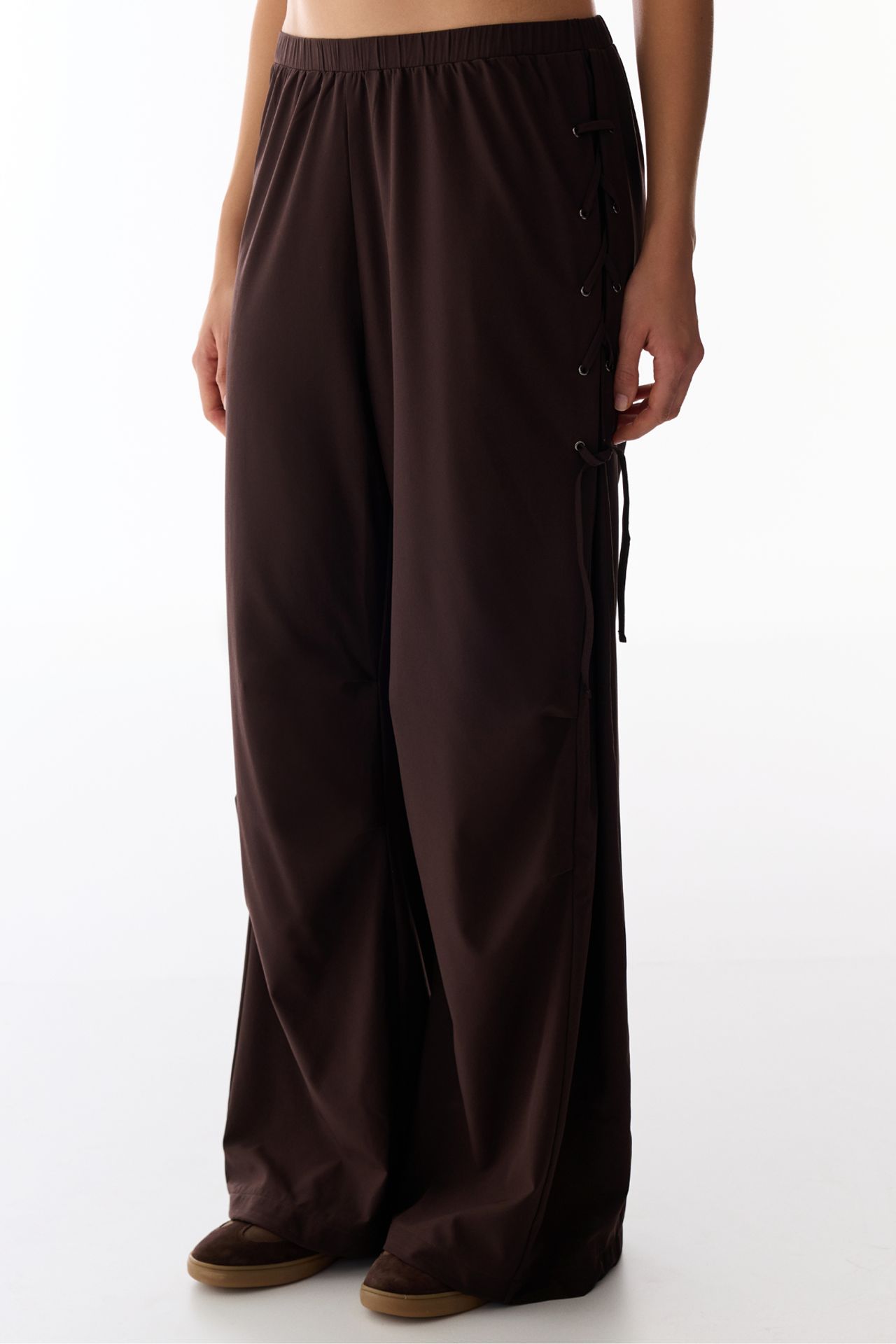 PENTI High Waist Trousers With Hem Detail 2
