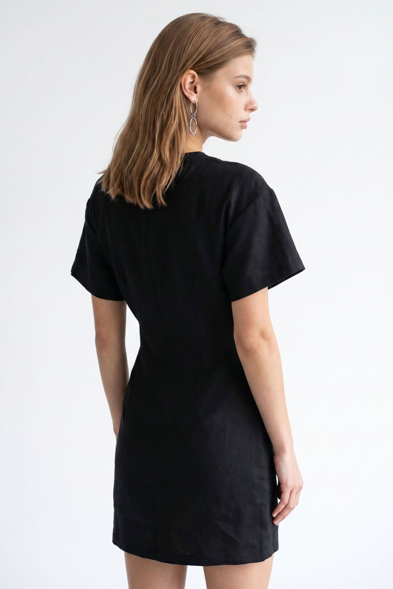 MIXRAY Crepe Woven Mini Dress 5