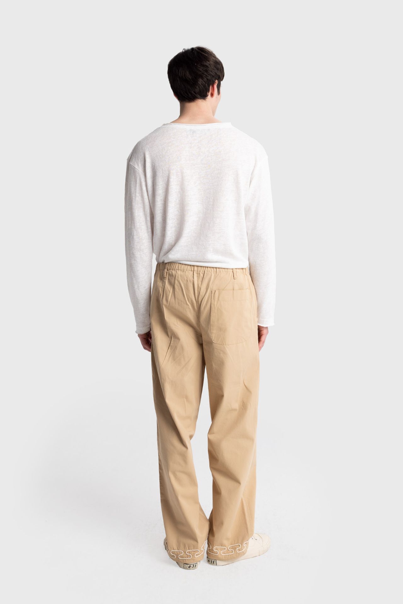 GIESTO Men's Cotton Poplin Wide-Leg Knit Pants 2