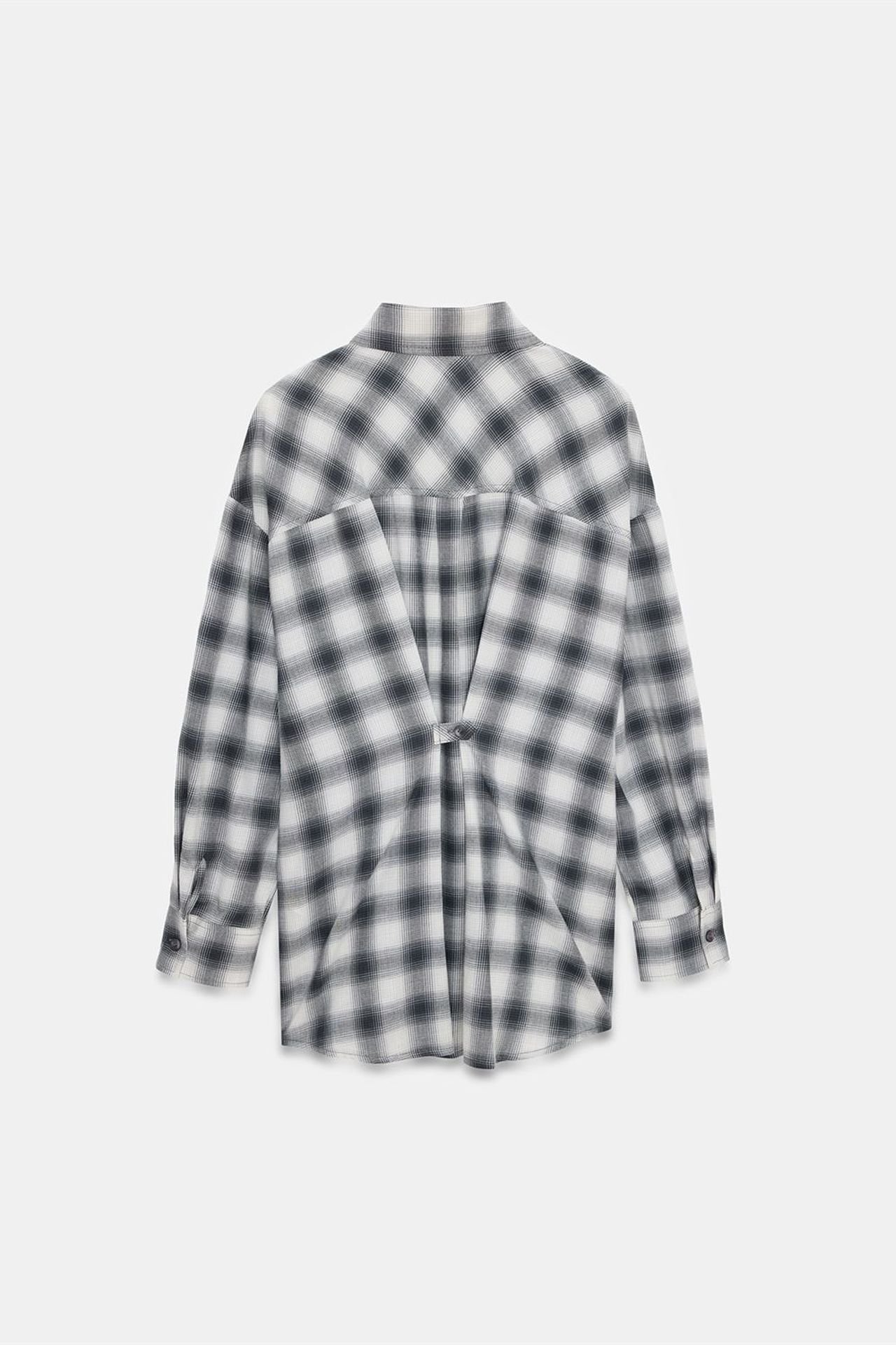 DILVIN Oversized Plaid Long-Sleeve Shirt 6