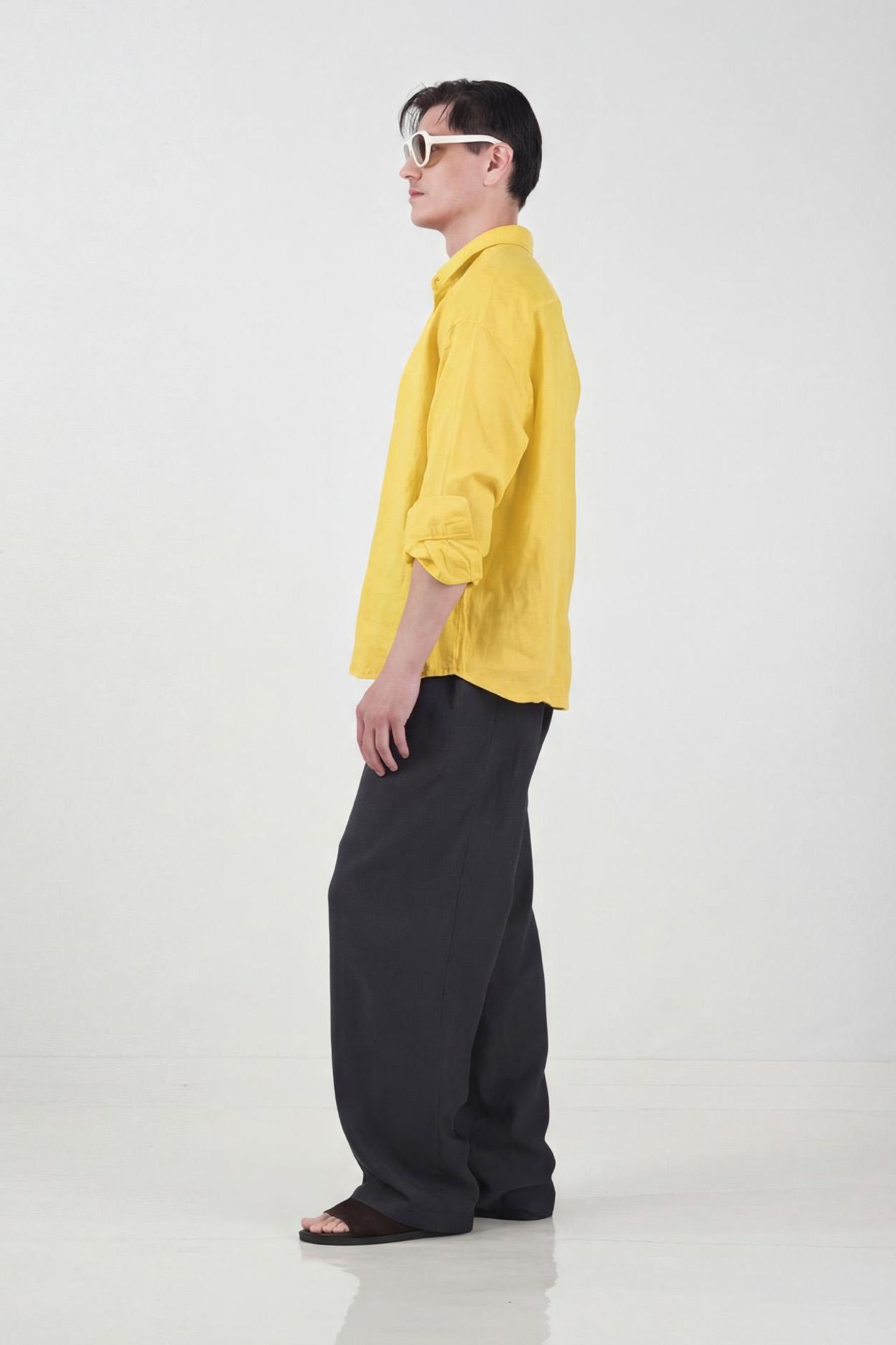 GIESTO Men's Oversized Linen Shirt 2