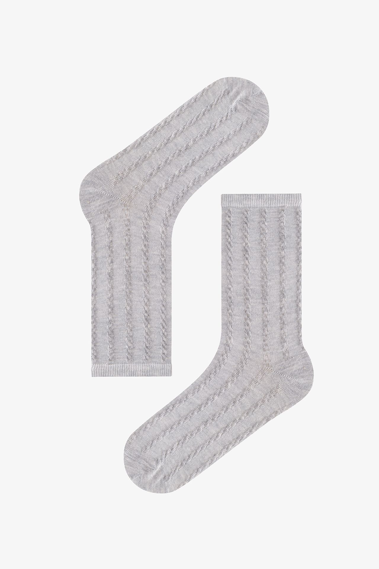 PENTI Gül Nature Bloom Floral Jacquard Pair Crew Socks 4