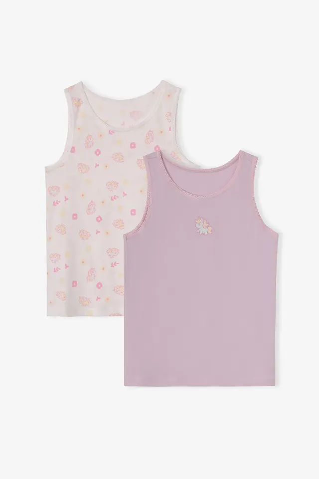 PENTI Girls' Kawaii Unicorn Tank Top