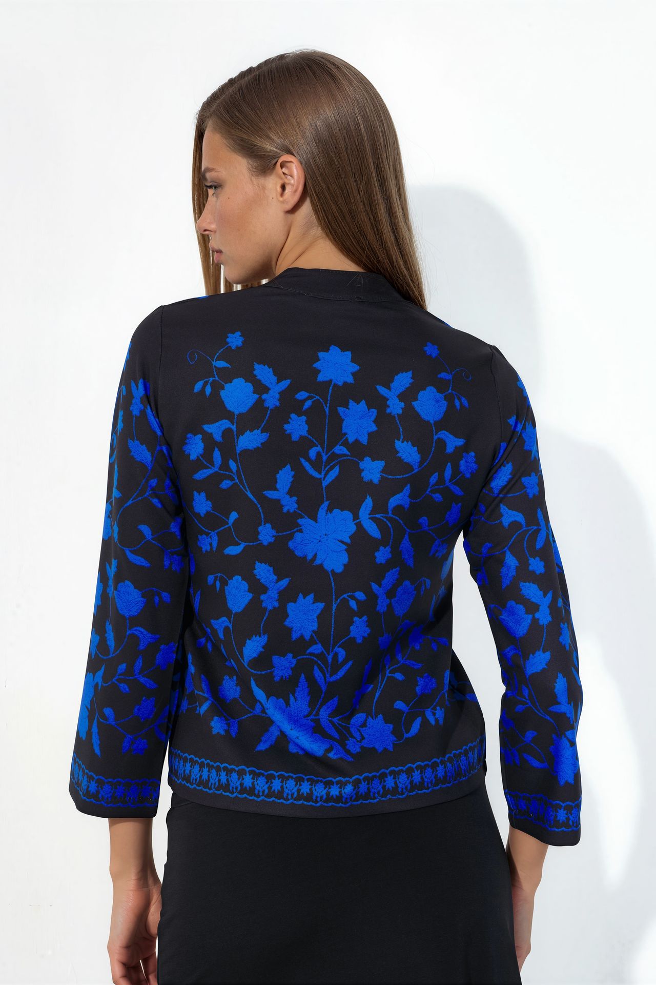 MSN Floral Jacquard Button Jacket 2