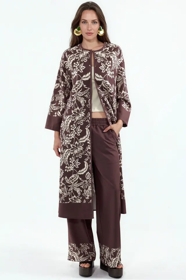 MSN Floral Tunic And Wide-Leg Pants Set