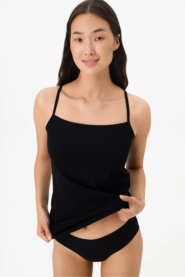PENTI Square Neck Cotton Cami Tank Top