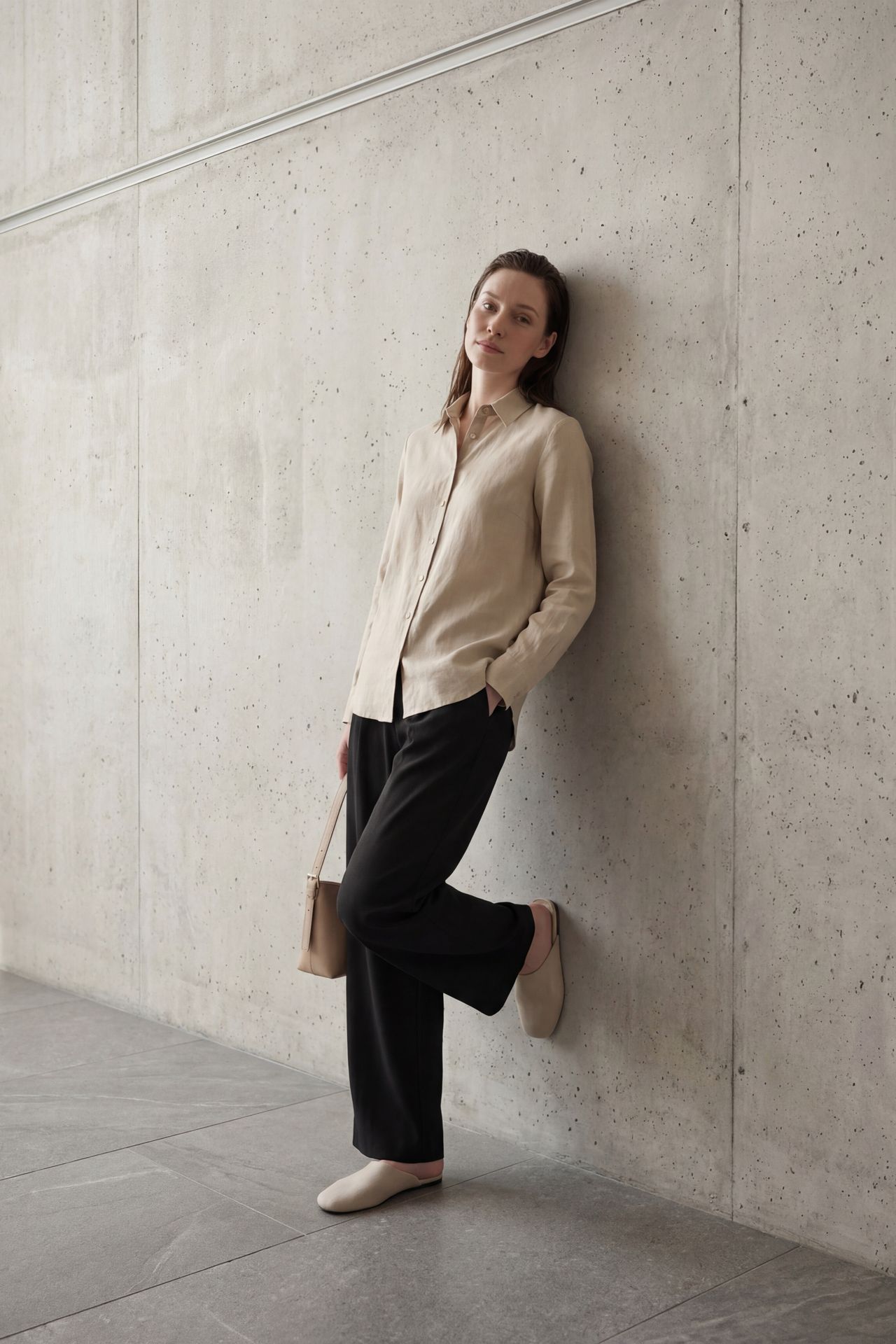 MY FASHION Comfort Pleated Straight Leg Trousers 5