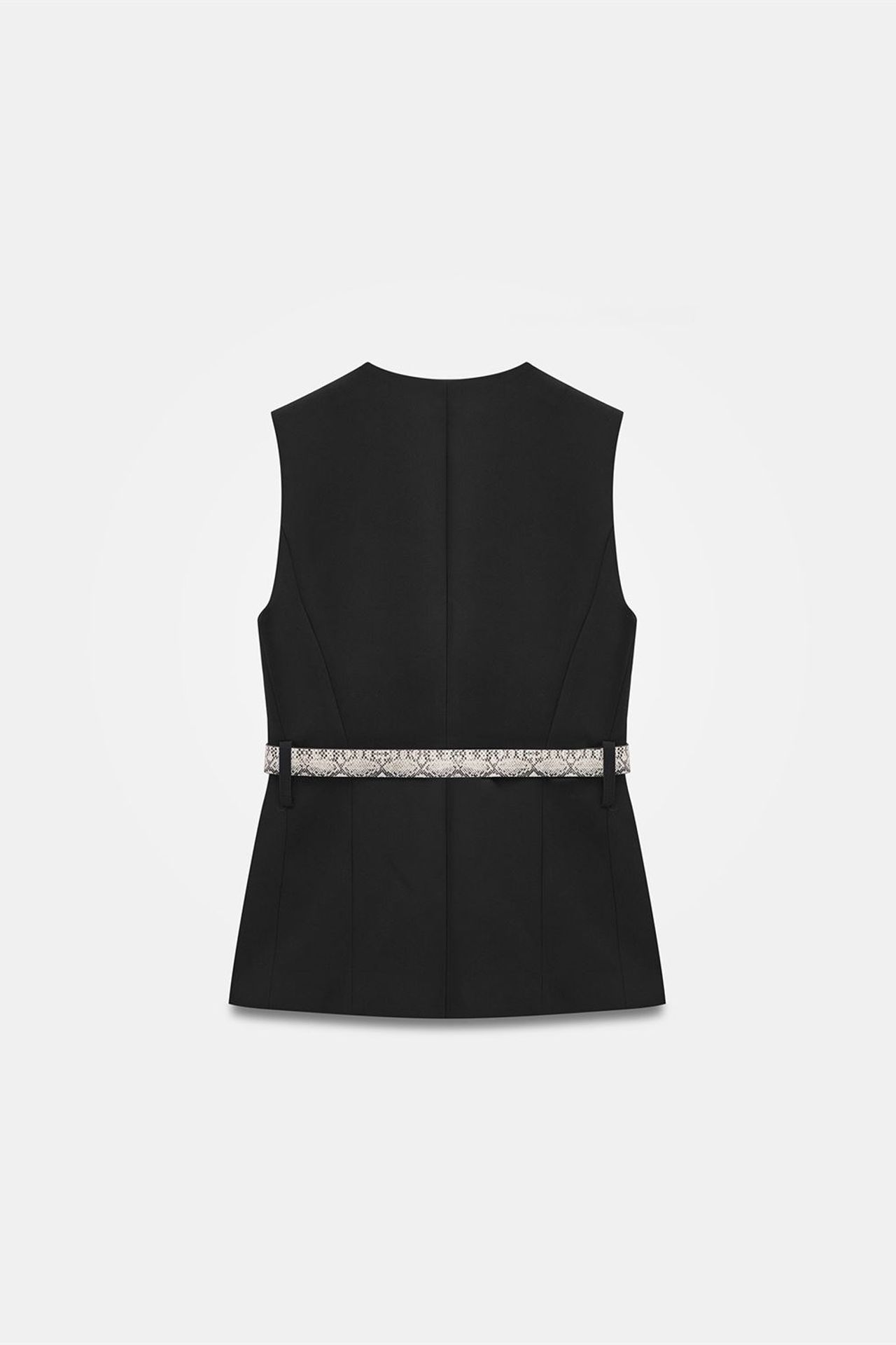 DILVIN Belted Crepe Waistcoat 6