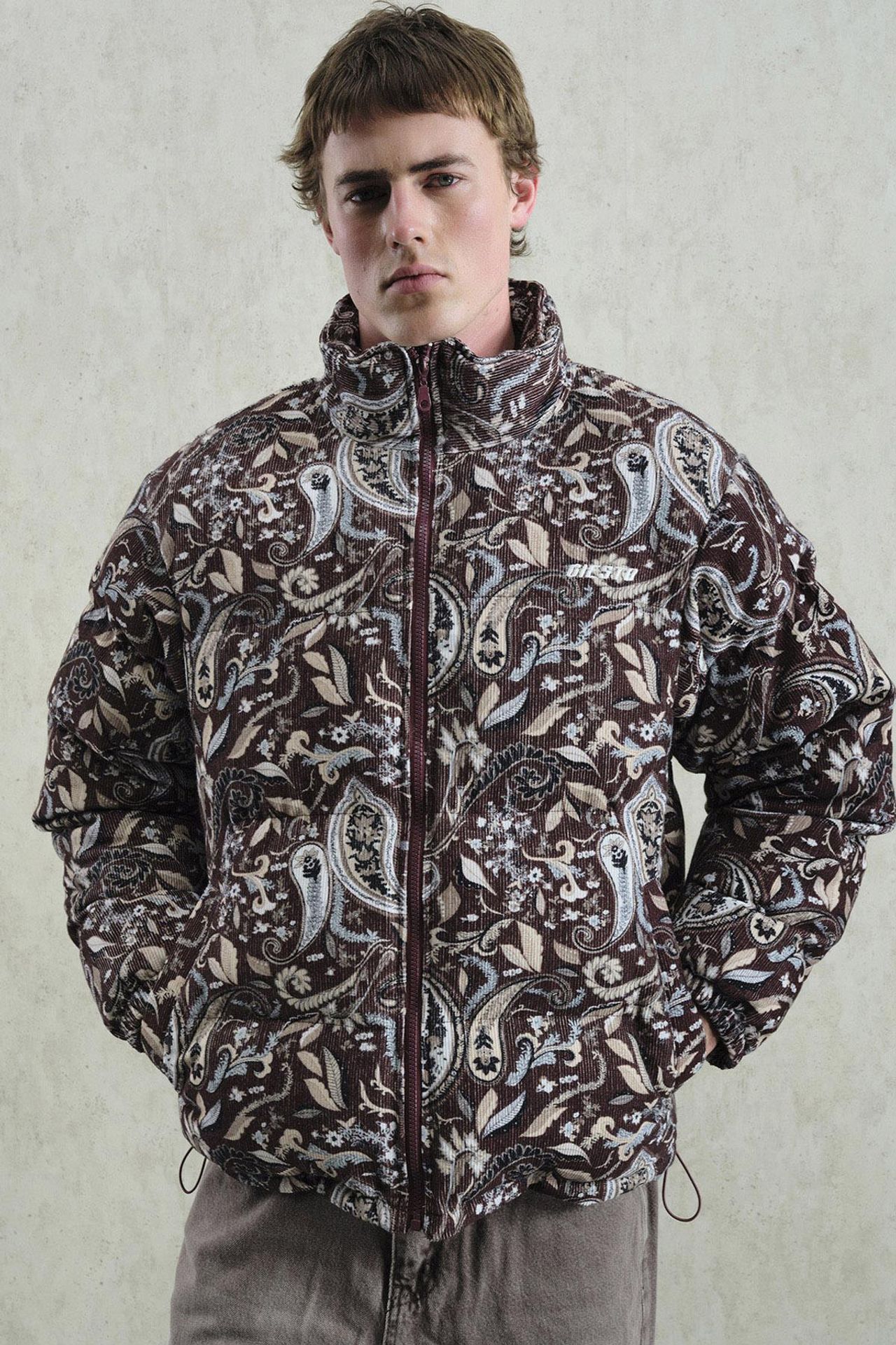 GIESTO Patterned Puffer Jacket with Zipper Collar 5