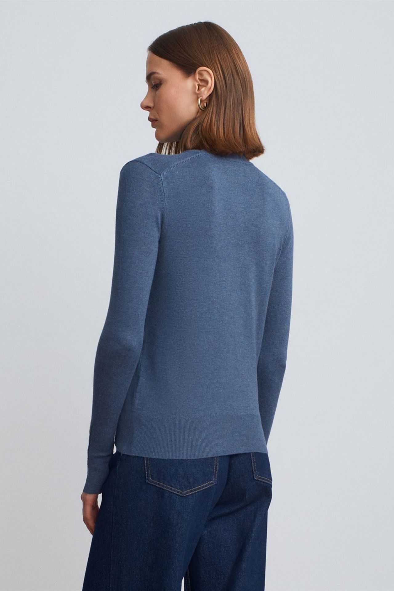 DILVIN Women's Turtleneck Knit Sweater With Buttons 2