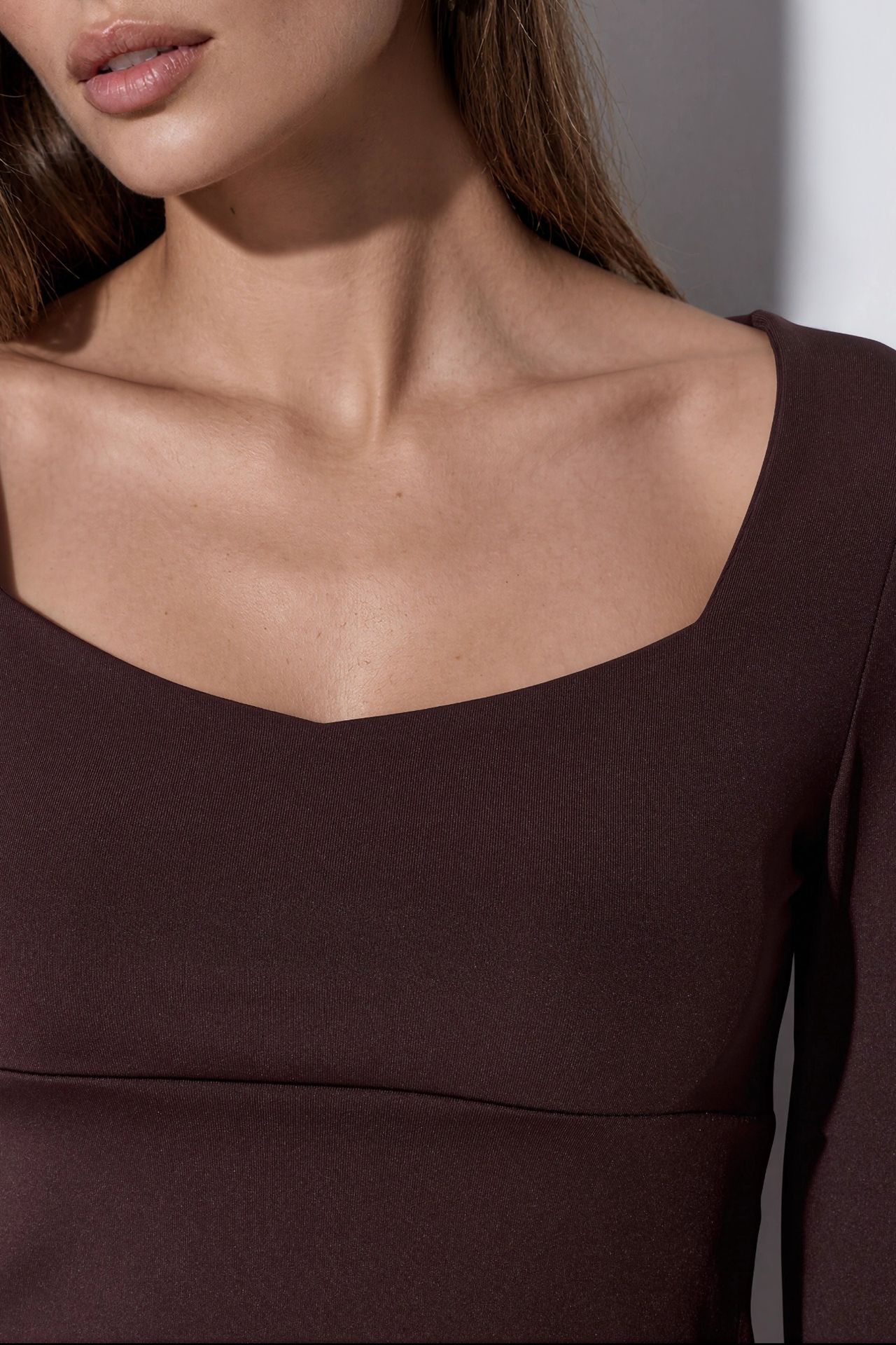 BDART Long Sleeve Fitted Blouse with Heart Collar 4