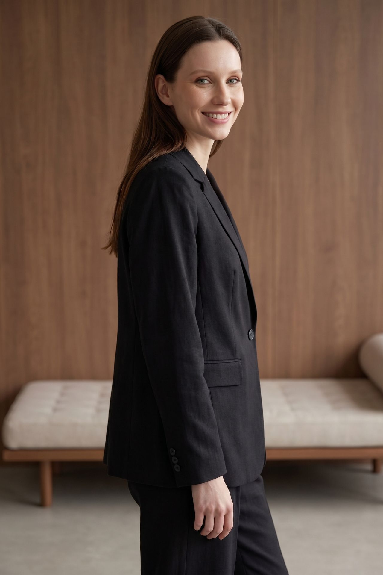 MY FASHION Shawl Collar Button Blazer Jacket 6