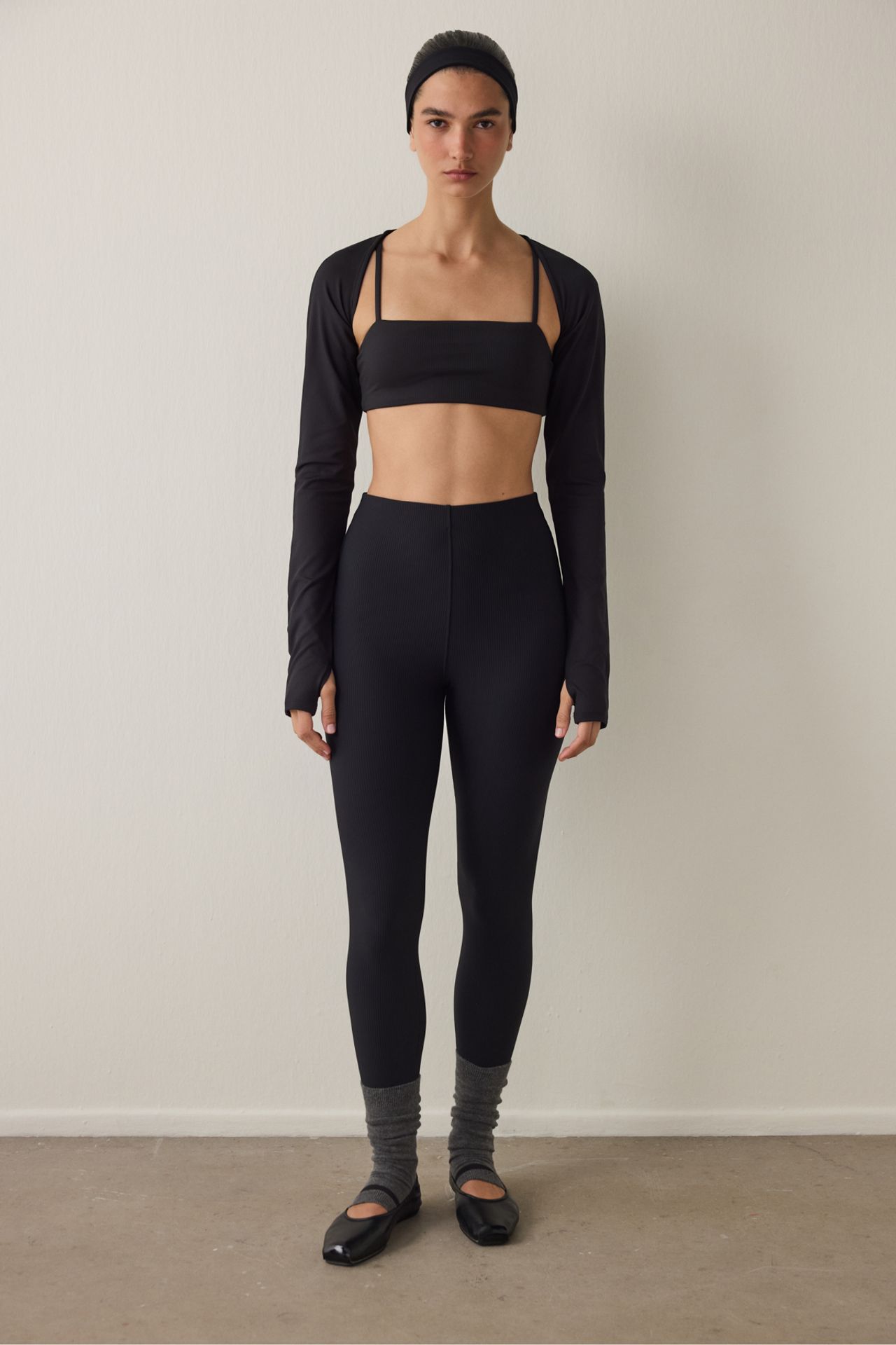 PENTI Ribbed Long Sleeve Bolero 1